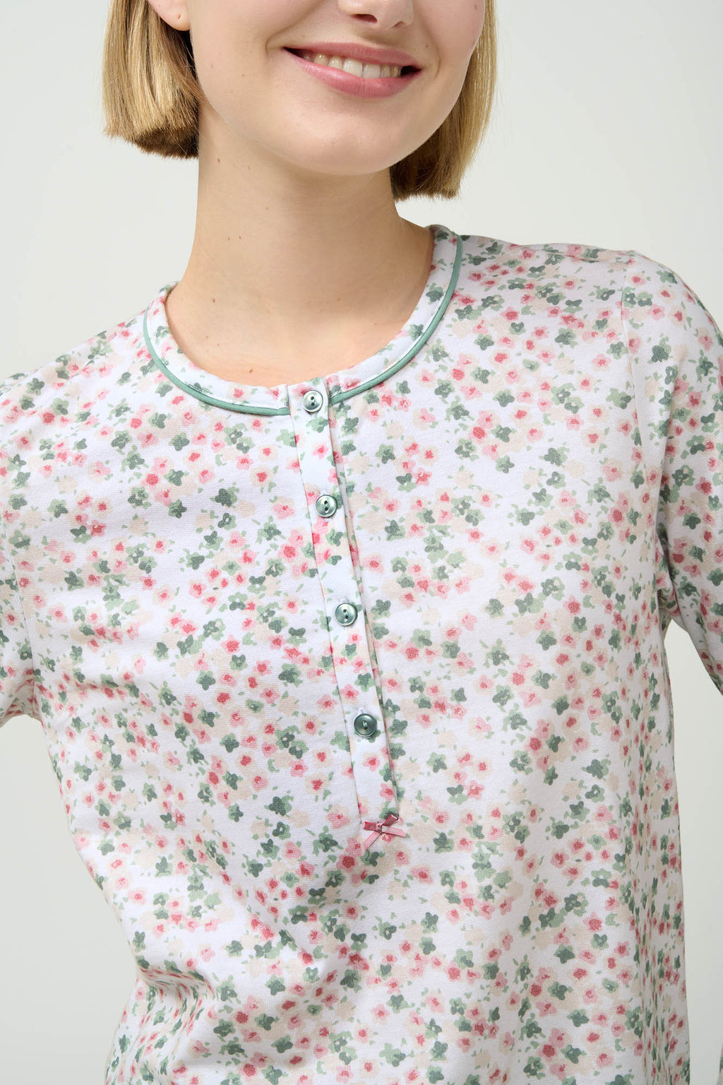 Vamp - Βαμβακερή Γυναικεία Πυτζάμα με Πατιλέτα