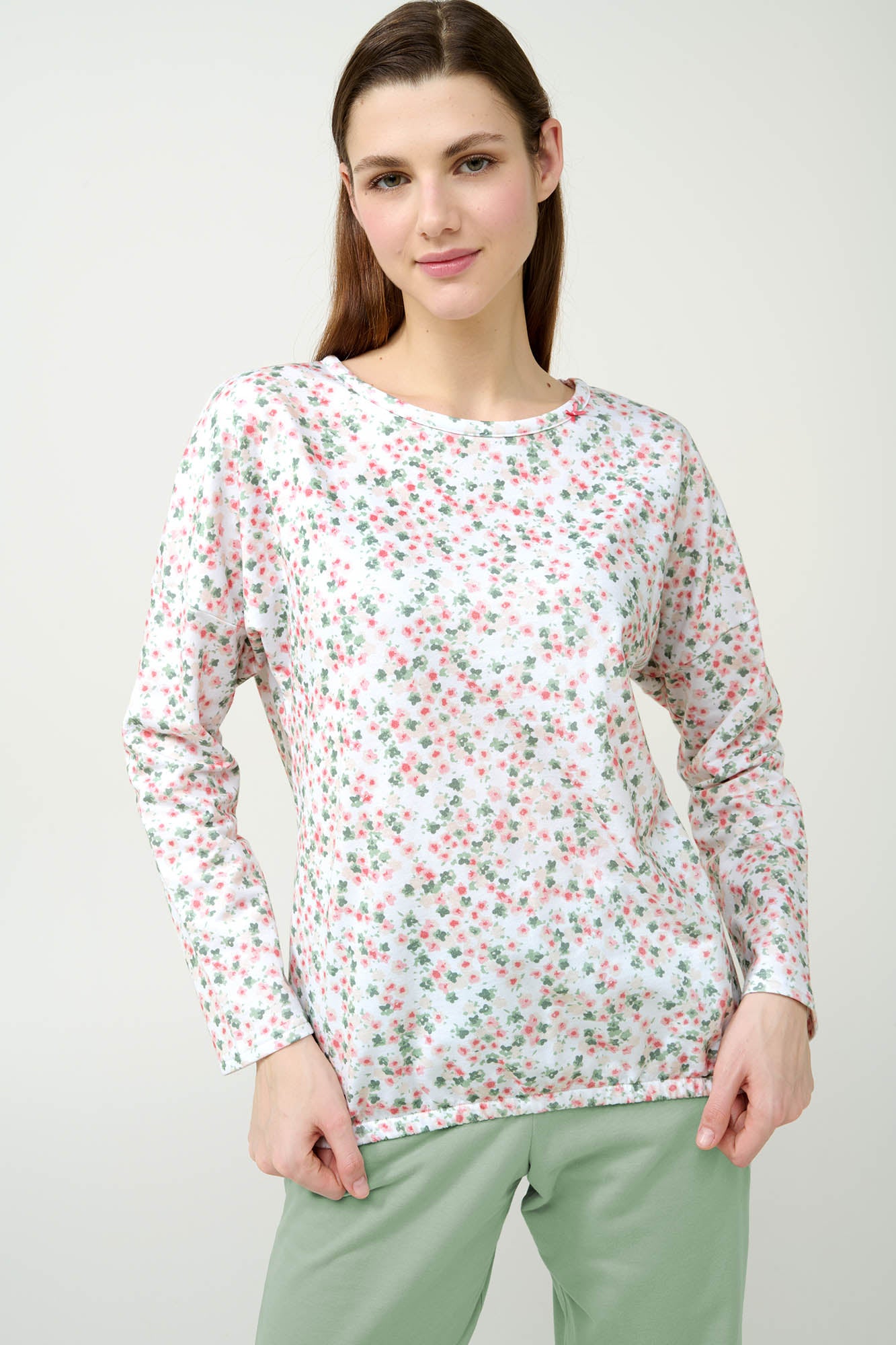 Vamp - Γυναικεία Φούτερ Πυτζάμα με Μανσέτες