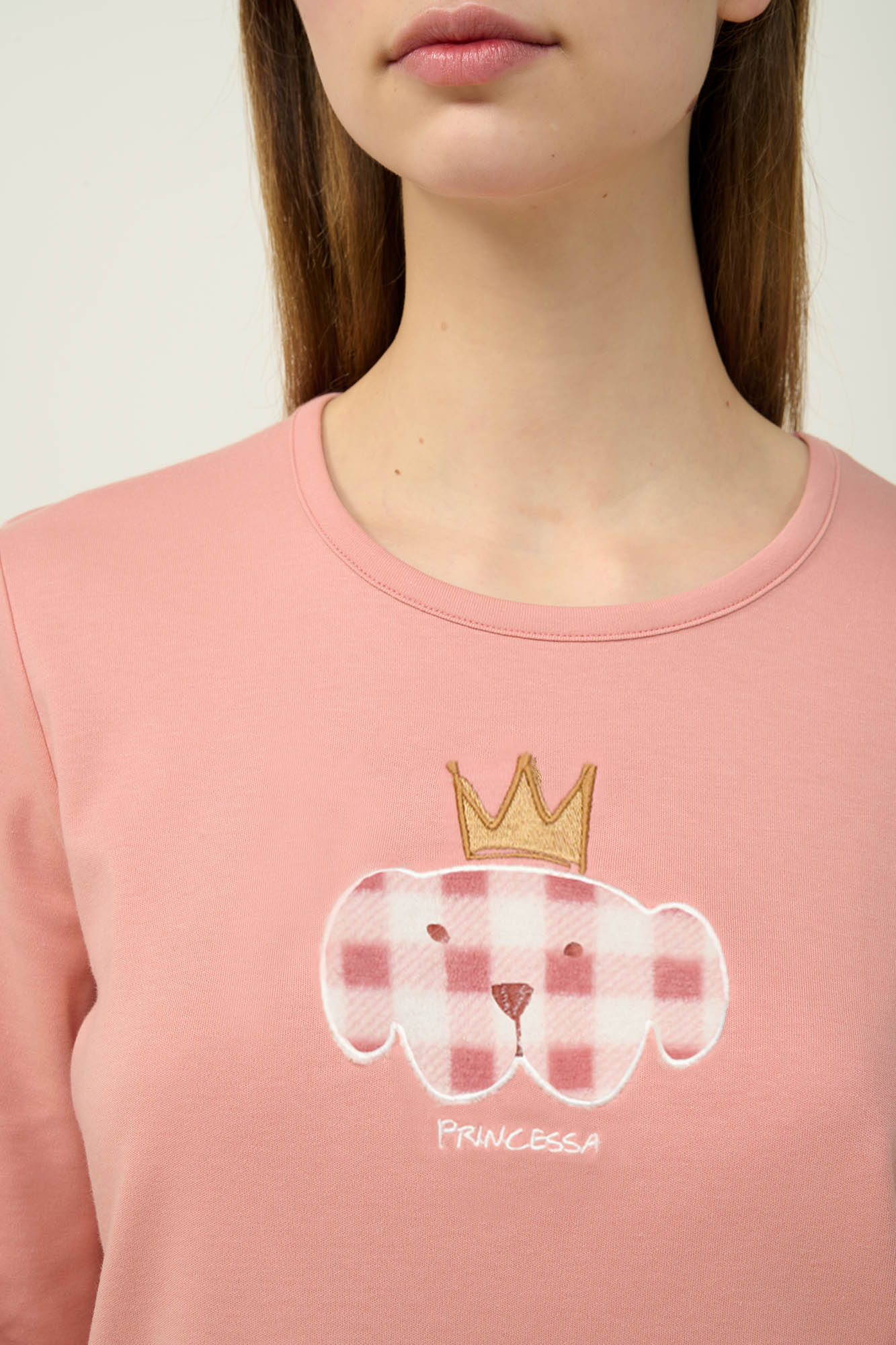 Vamp - Γυναικεία Βαμβακερή Πυτζάμα με Μανσέτες