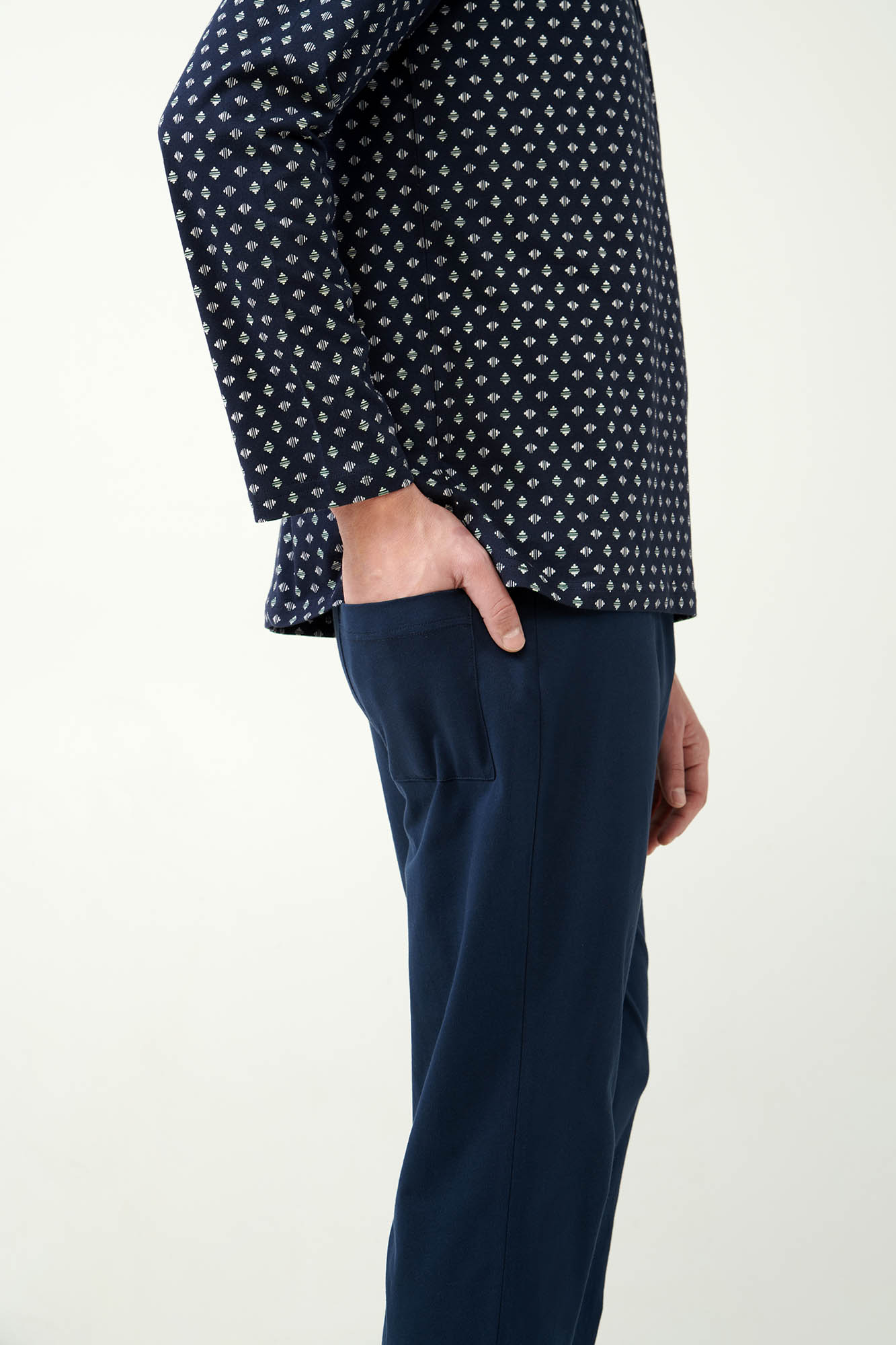 Vamp - Πυτζάμα S. Jersey με Γεωμετρικό Μοτίβο Ρόμβων