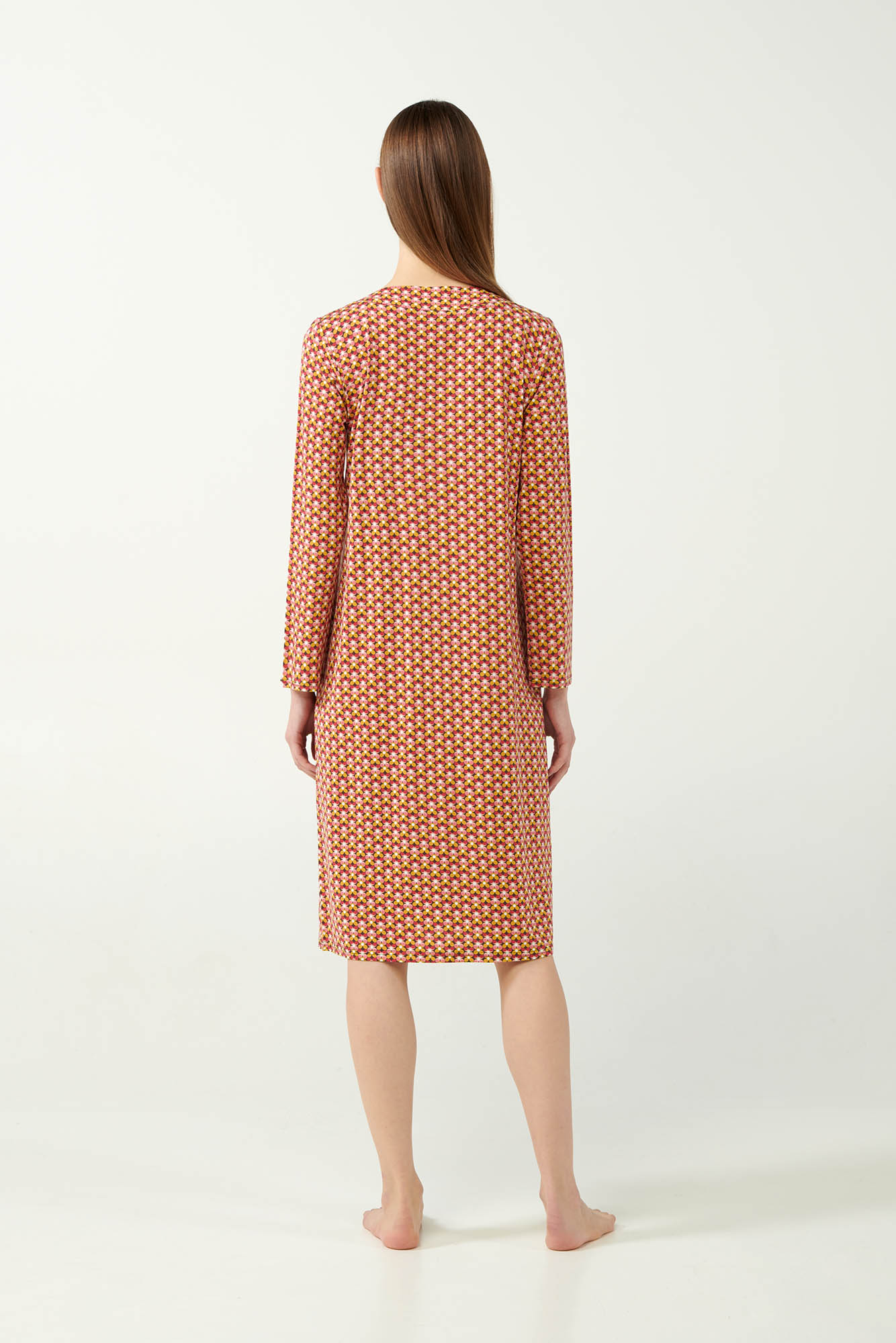 Vamp - Φλοράλ Νυχτικό Micromodal με Πιέτα