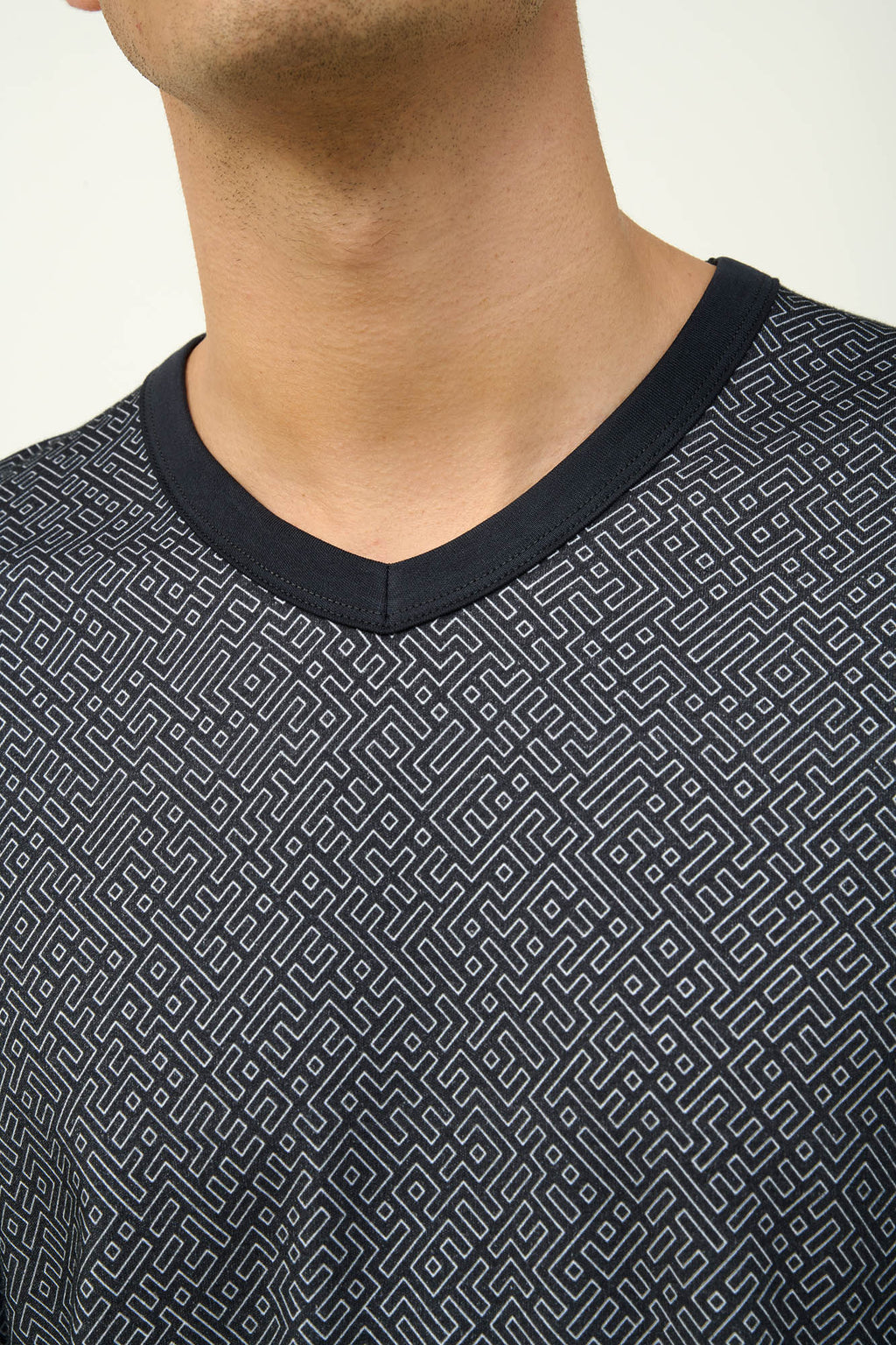 Vamp - Ανδρική Βαμβακερή Πυτζάμα με V Λαιμόκοψη