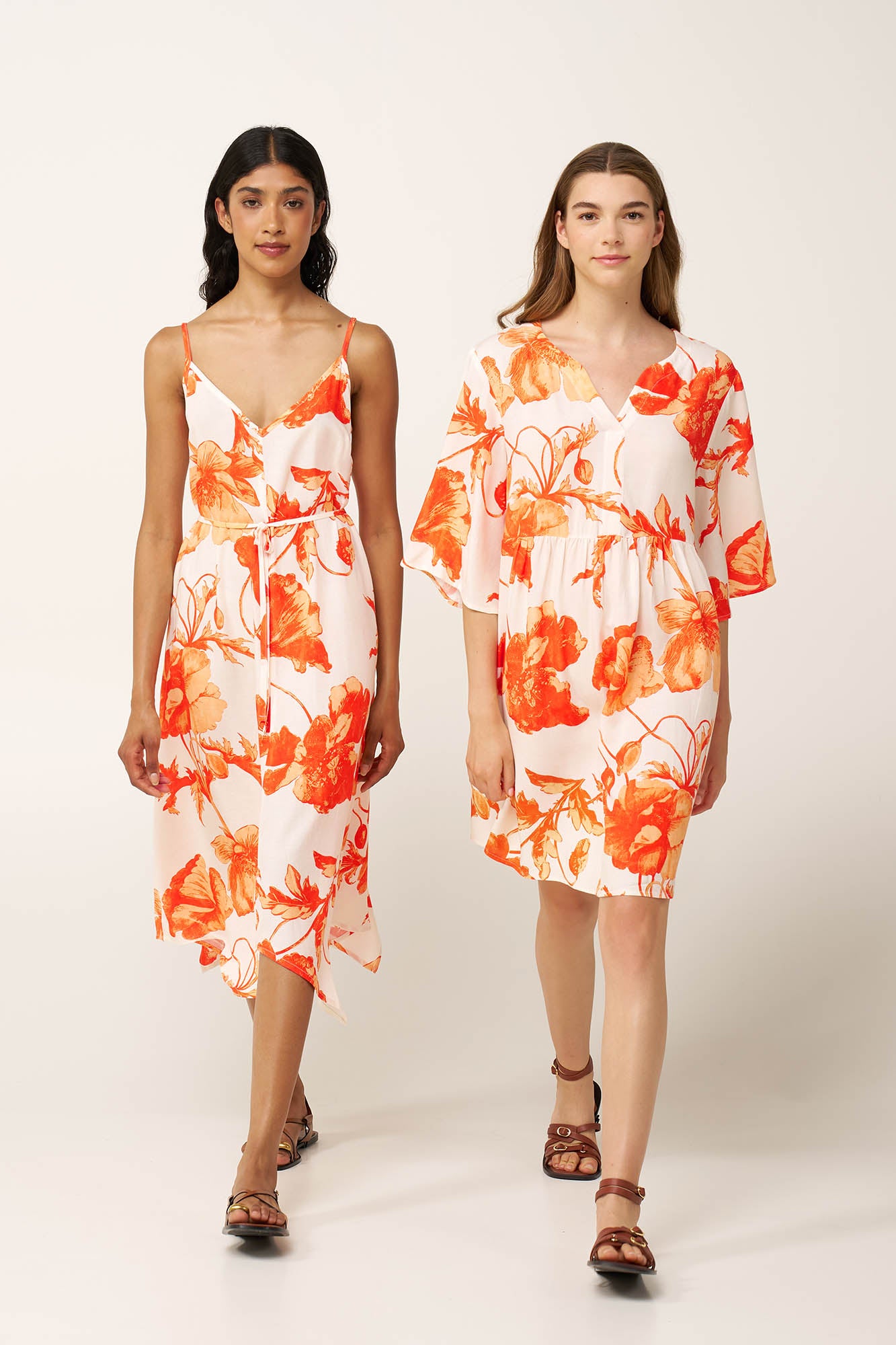 Vamp - Μακρύ Καλοκαιρινό Φλοράλ Φόρεμα Ποπλίνα