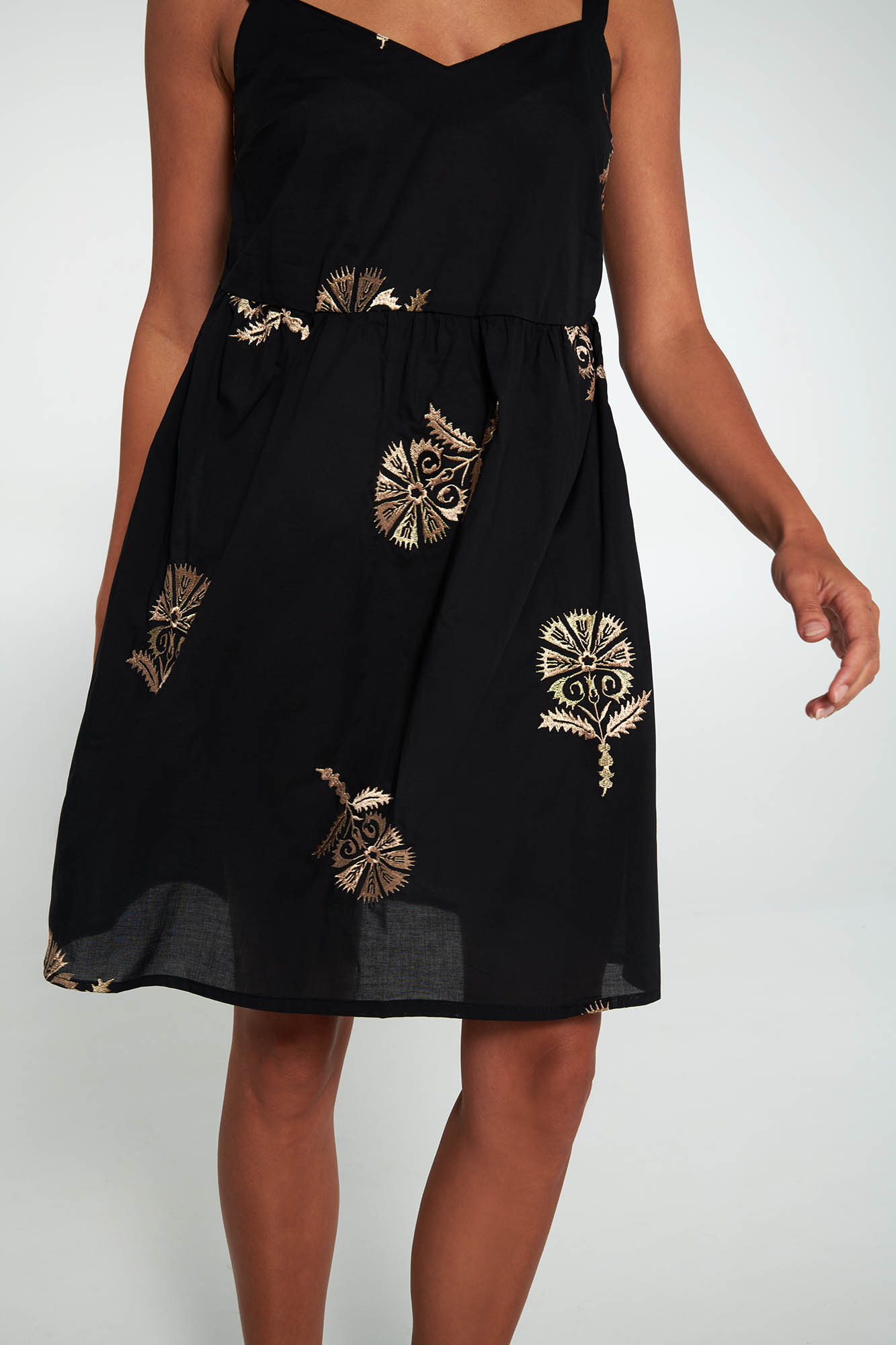 Vamp - Αμάνικο Φόρεμα με Κέντημα