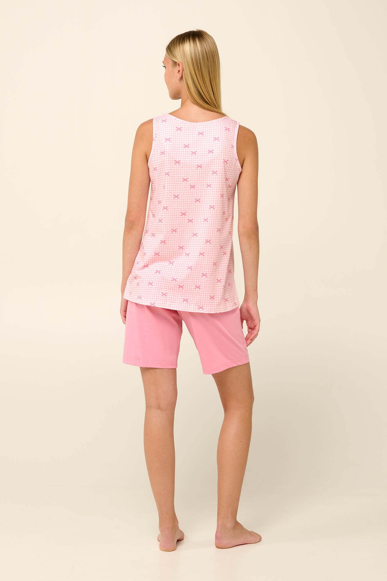 Vamp - Βαμβακερή Γυναικεία Πυτζάμα με Πατιλέτα