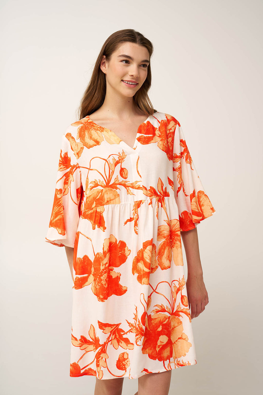 Vamp - Καλοκαιρινό Φλοράλ Φόρεμα από Ποπλίνα