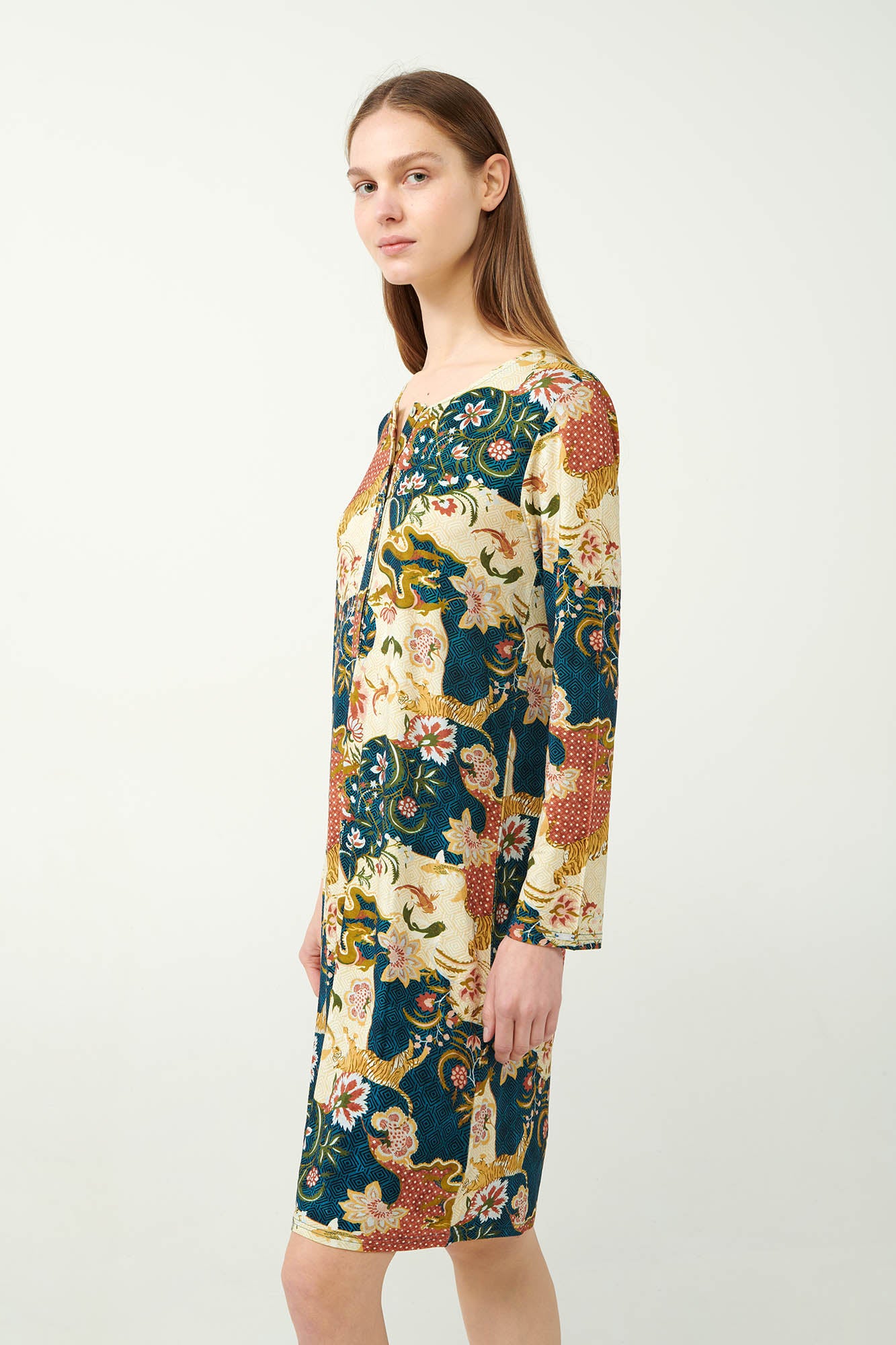 Vamp - Ιαπωνικό Φλοράλ Νυχτικό με Πατιλέτα