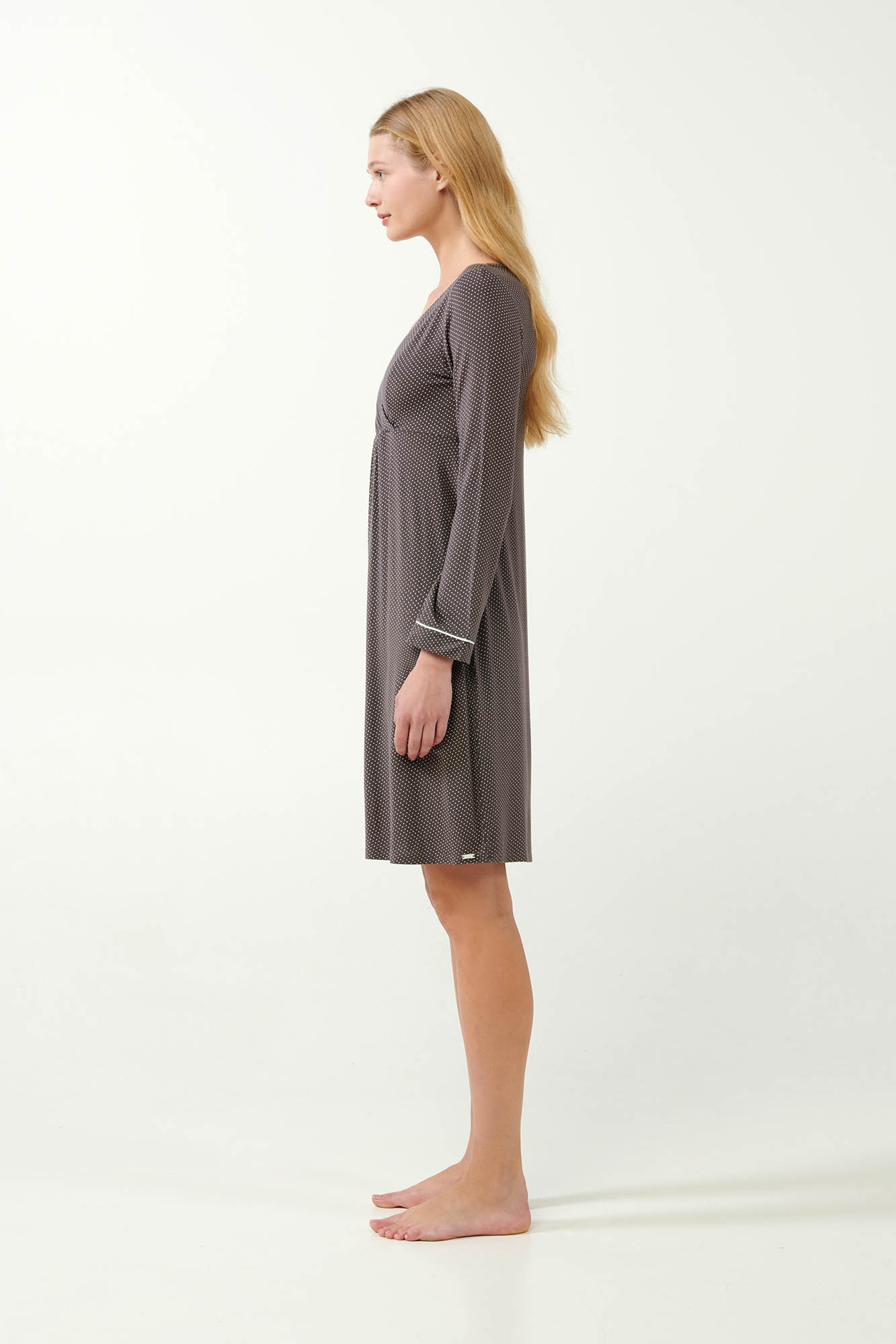 Vamp - Micromodal Πουά Νυχτικό Εγκυμοσύνης και Θηλασμού