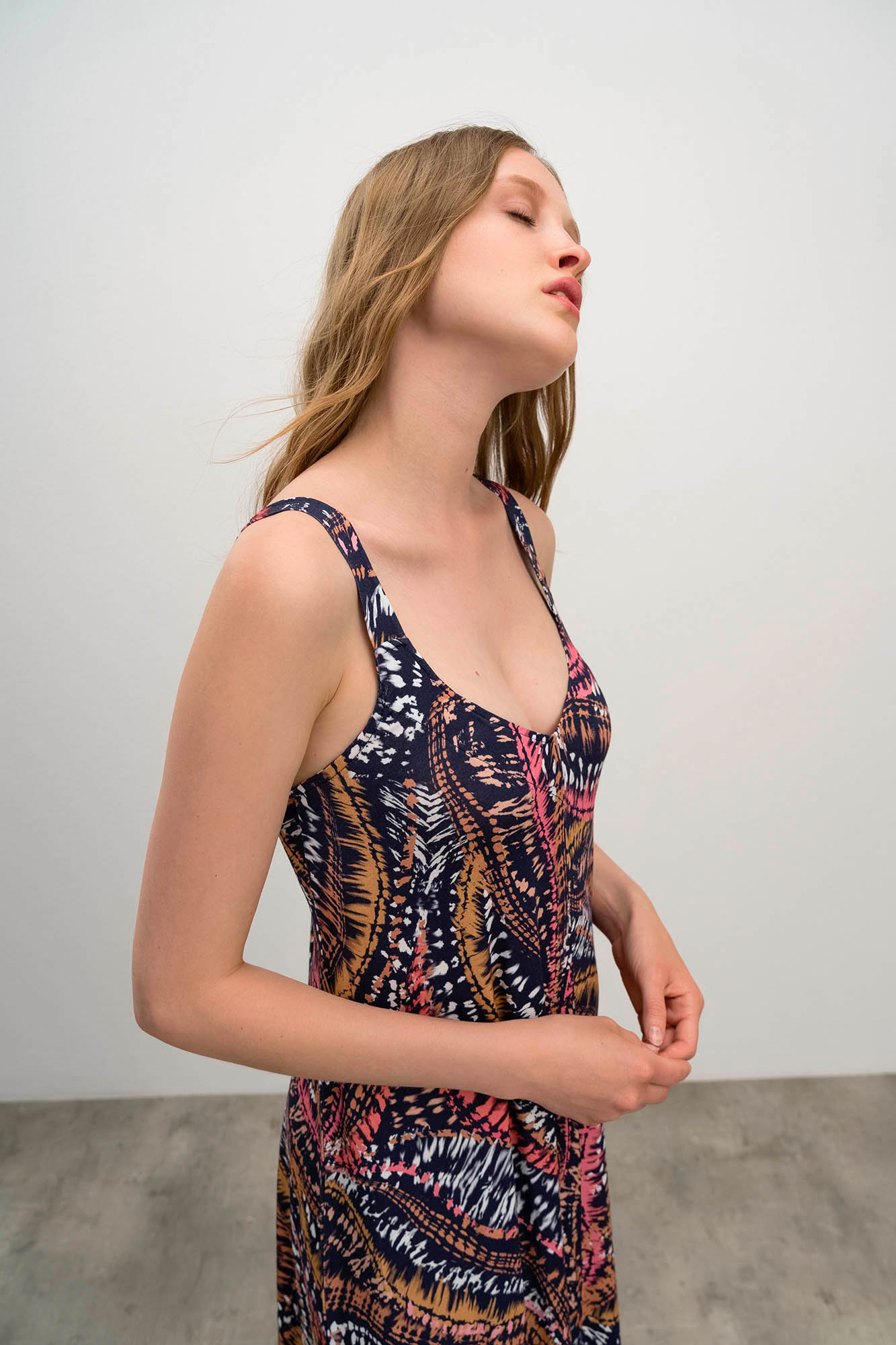 Vamp - Εμπριμέ Αμάνικο Φόρεμα