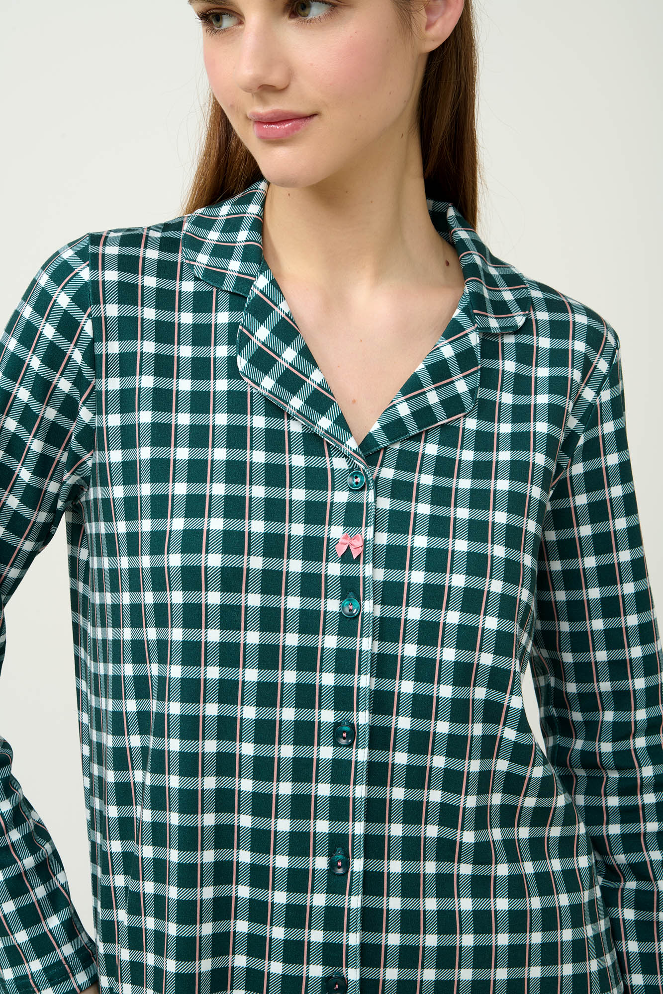 Vamp - Βαμβακερή Κουμπωτή Γυναικεία Πυτζάμα