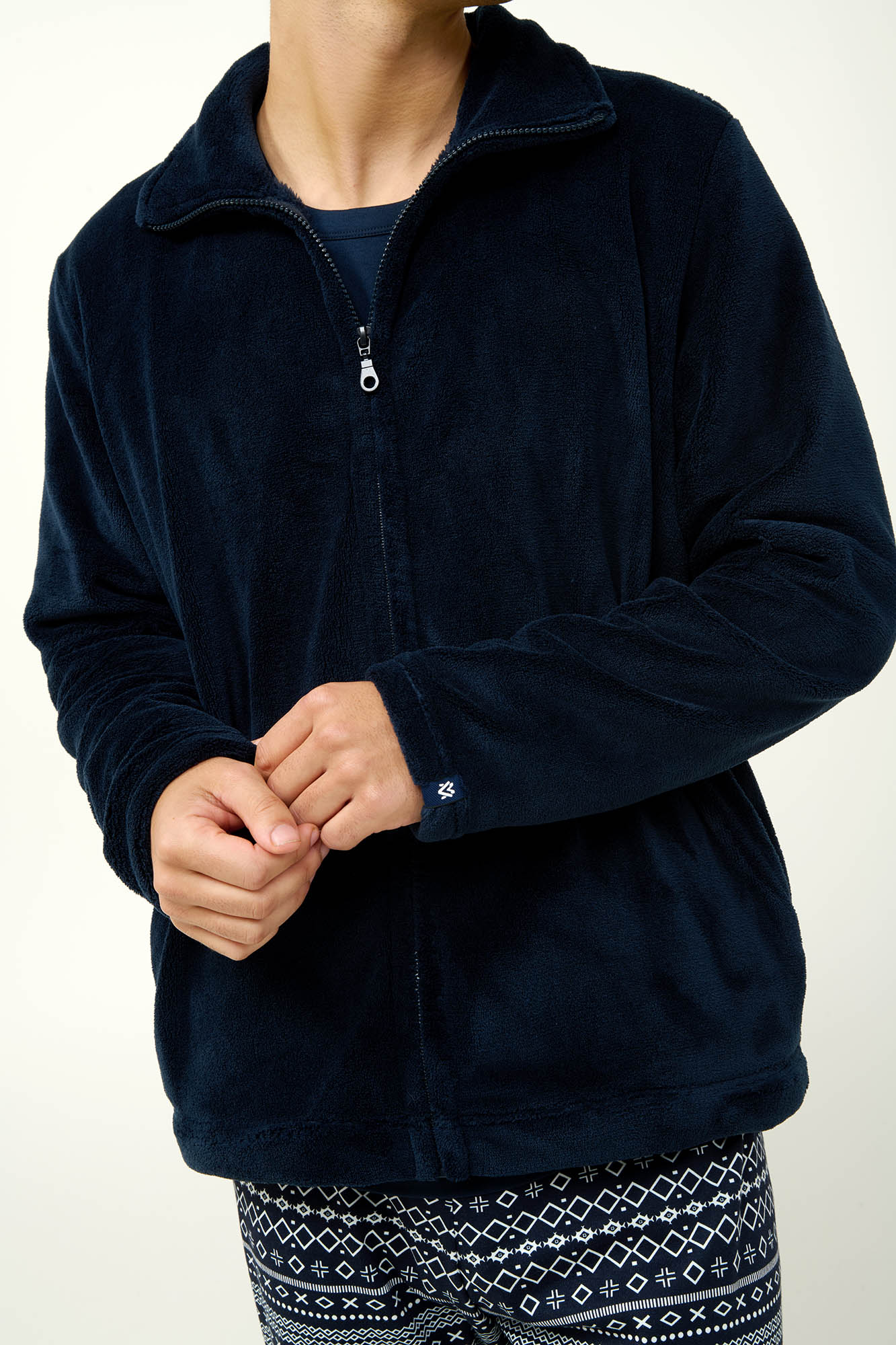 Vamp - Ανδρικό Fleece Τζάκετ με Φερμουάρ