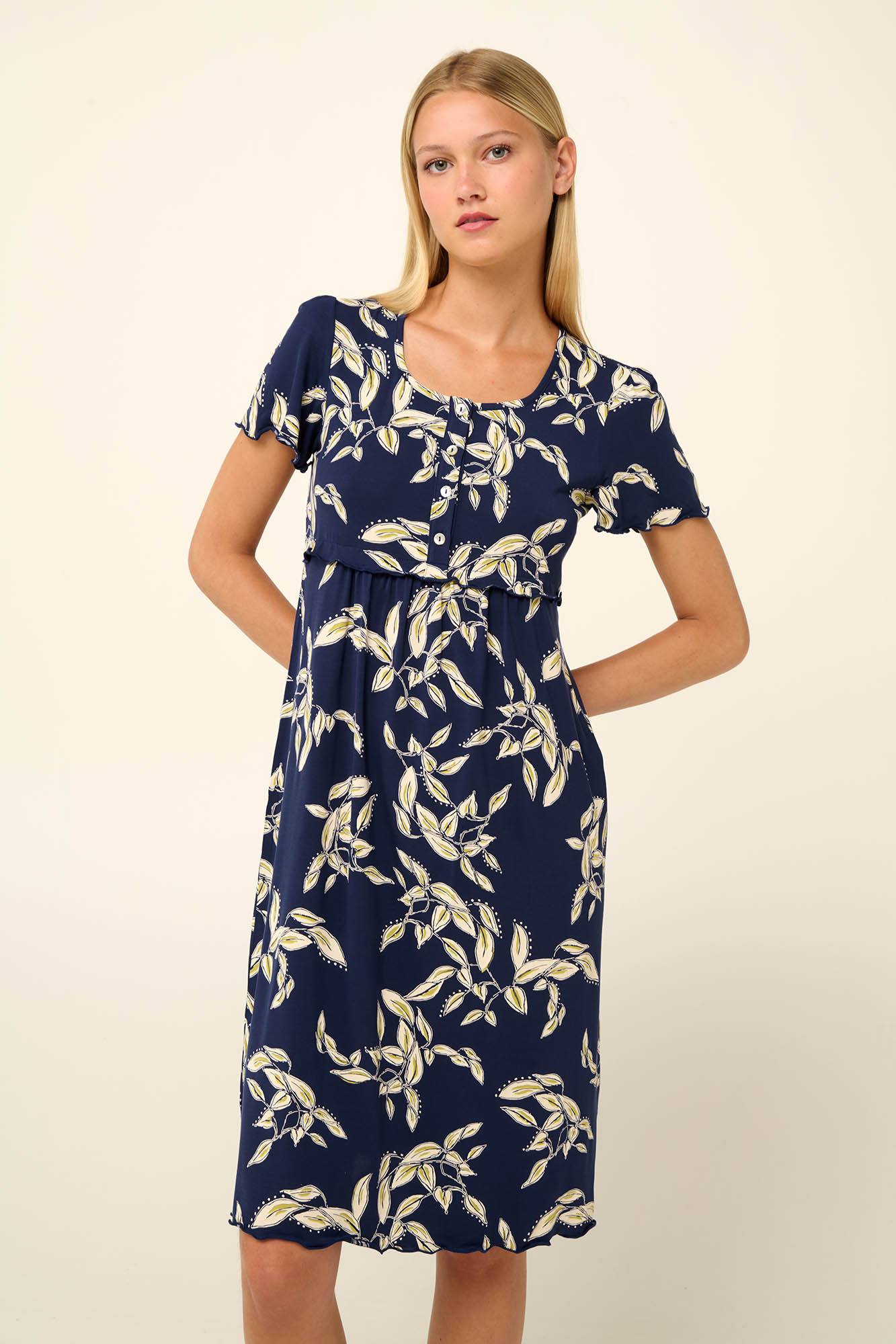 Vamp - Καλοκαιρινό Νυχτικό Εγκυμοσύνης και Θηλασμού με Σούρες