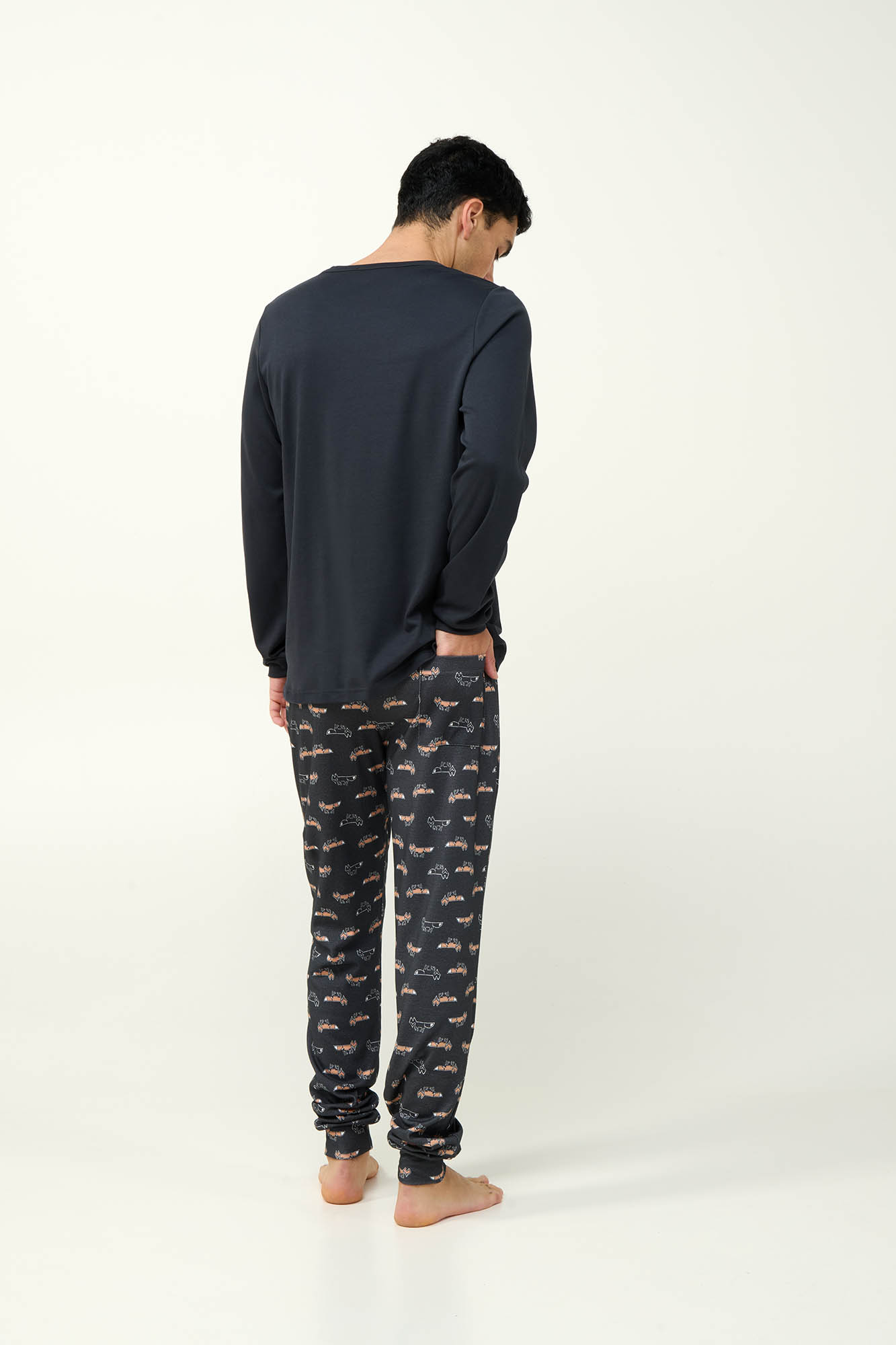 Vamp - Ανδρική Βαμβακερή Πυτζάμα με Μανσέτες