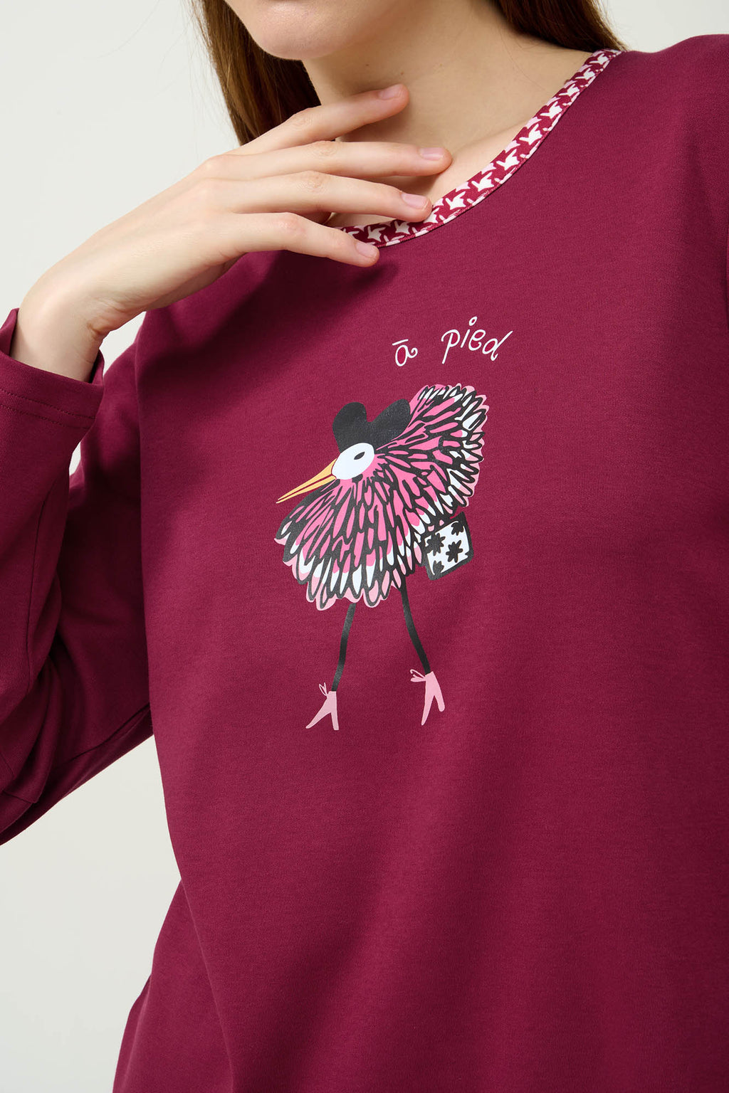 Vamp - Βαμβακερή Χειμερινή Γυναικεία Πυτζάμα