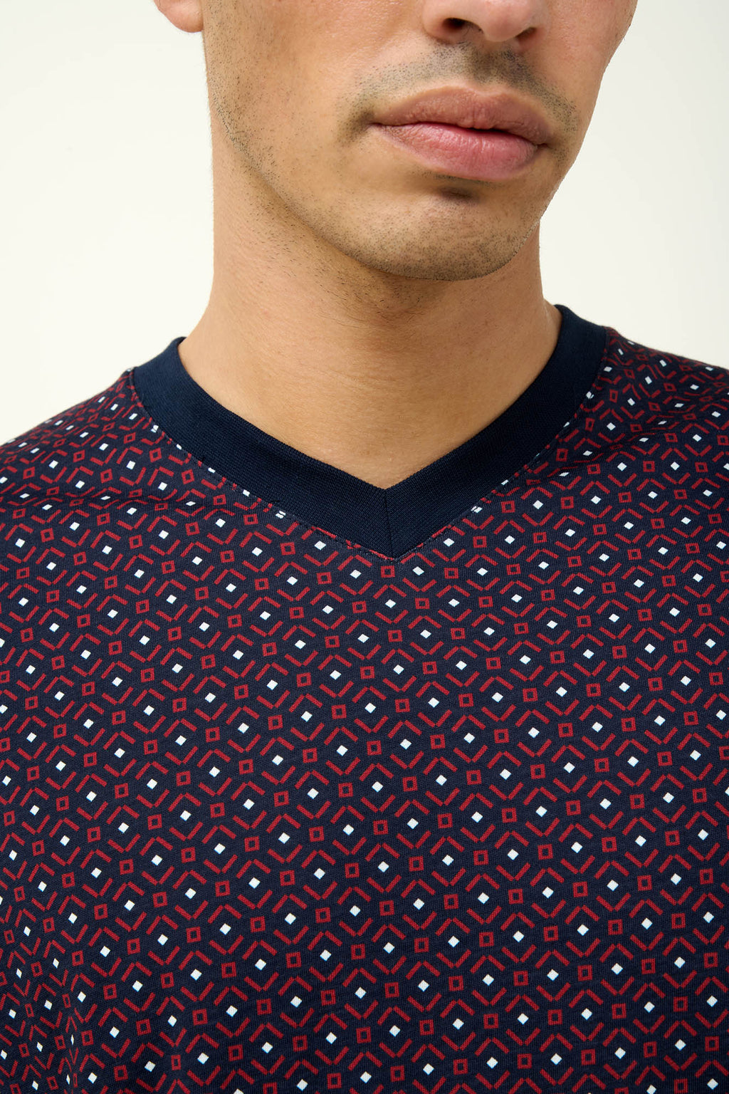 Vamp - Ανδρική Βαμβακερή Πυτζάμα με V Λαιμόκοψη