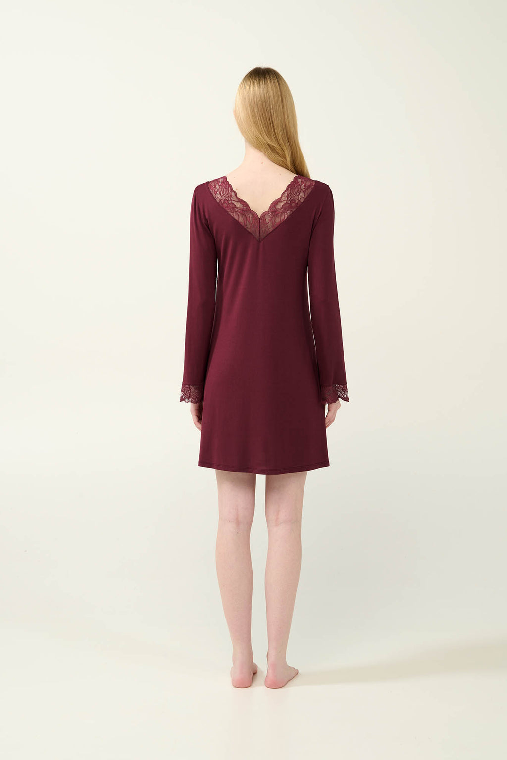 Vamp - Νυχτικό Micromodal με Δαντέλα