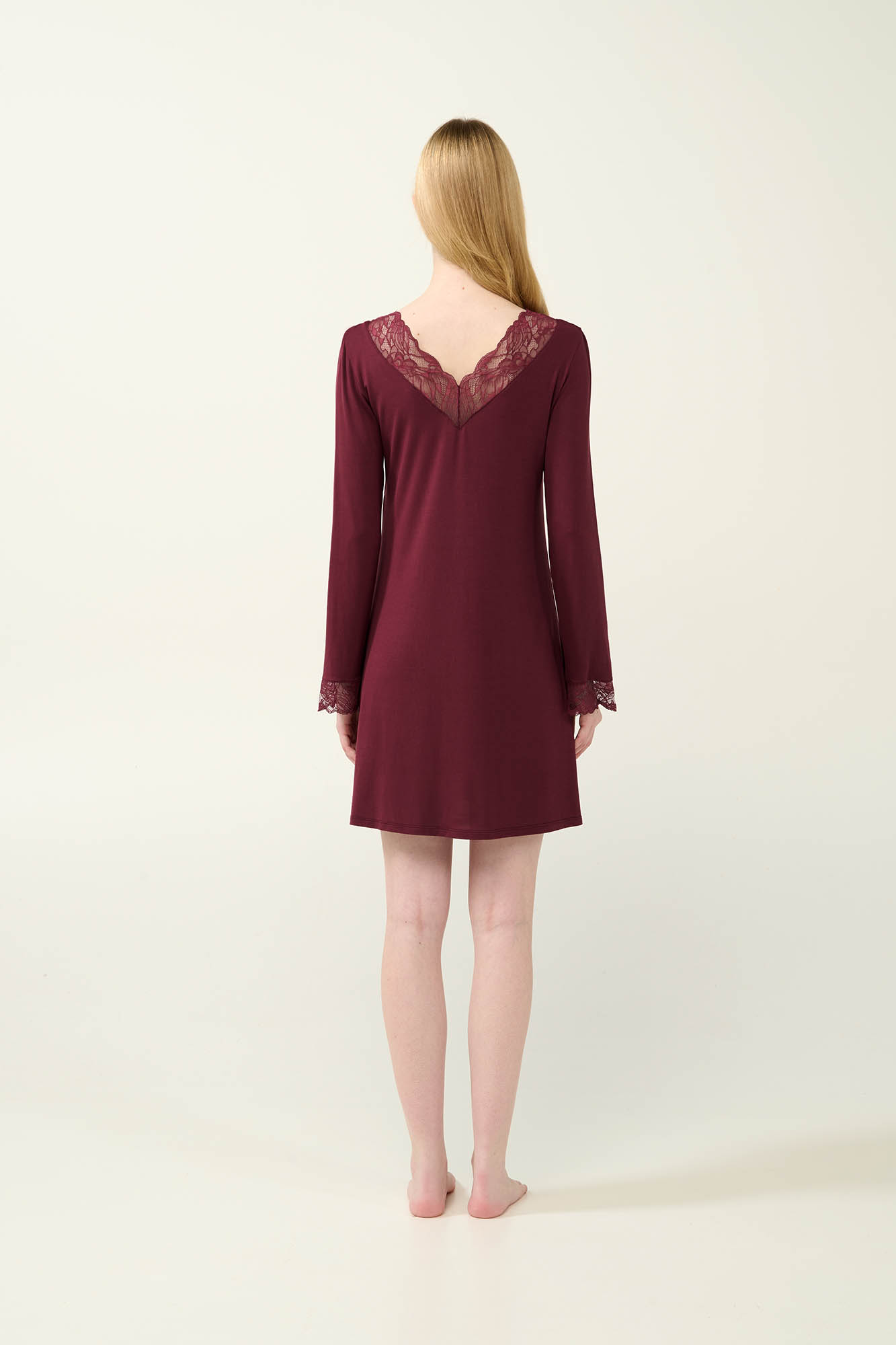 Vamp - Νυχτικό Micromodal με Δαντέλα