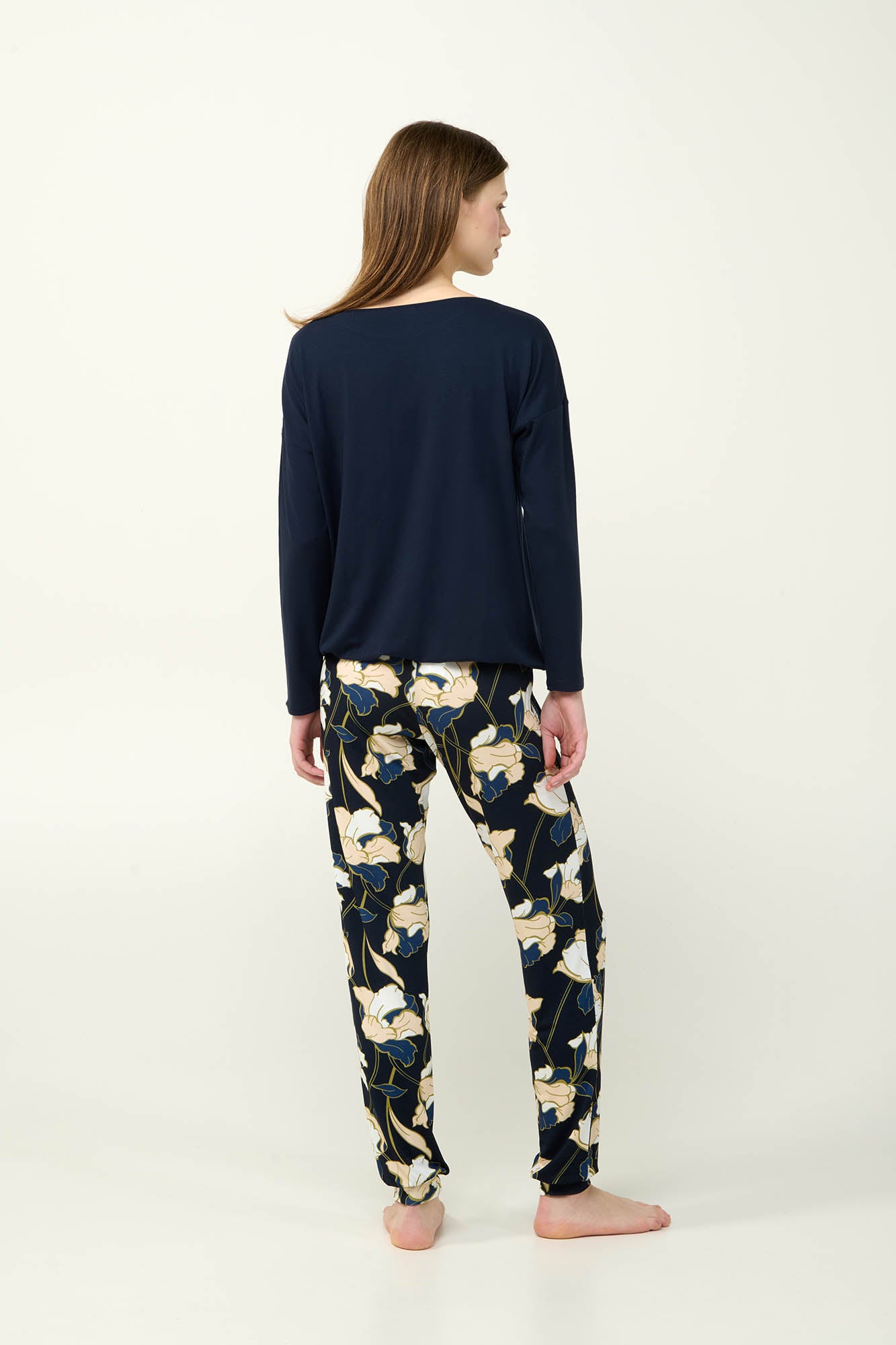 Vamp - Γυναικεία Πυτζάμα Viscose με Φλοράλ Παντελόνι
