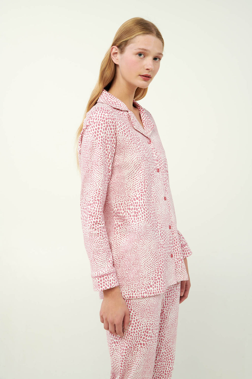 Vamp - Κουμπωτή Πυτζάμα Φούτερ με Λεοπάρ Μοτίβο