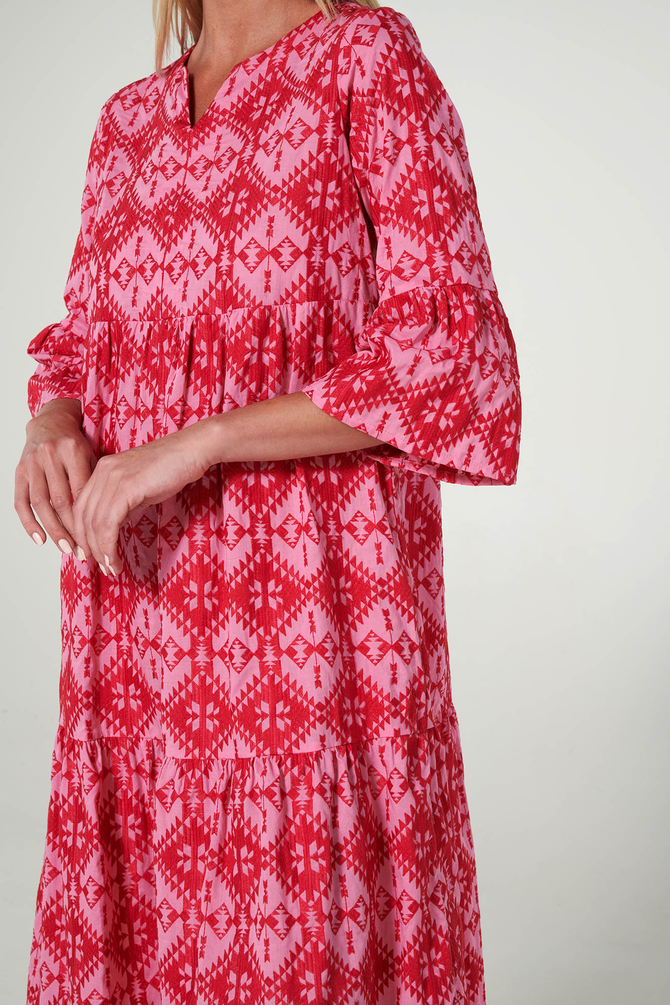 Vamp - Εμπριμέ Μακρύ Φόρεμα