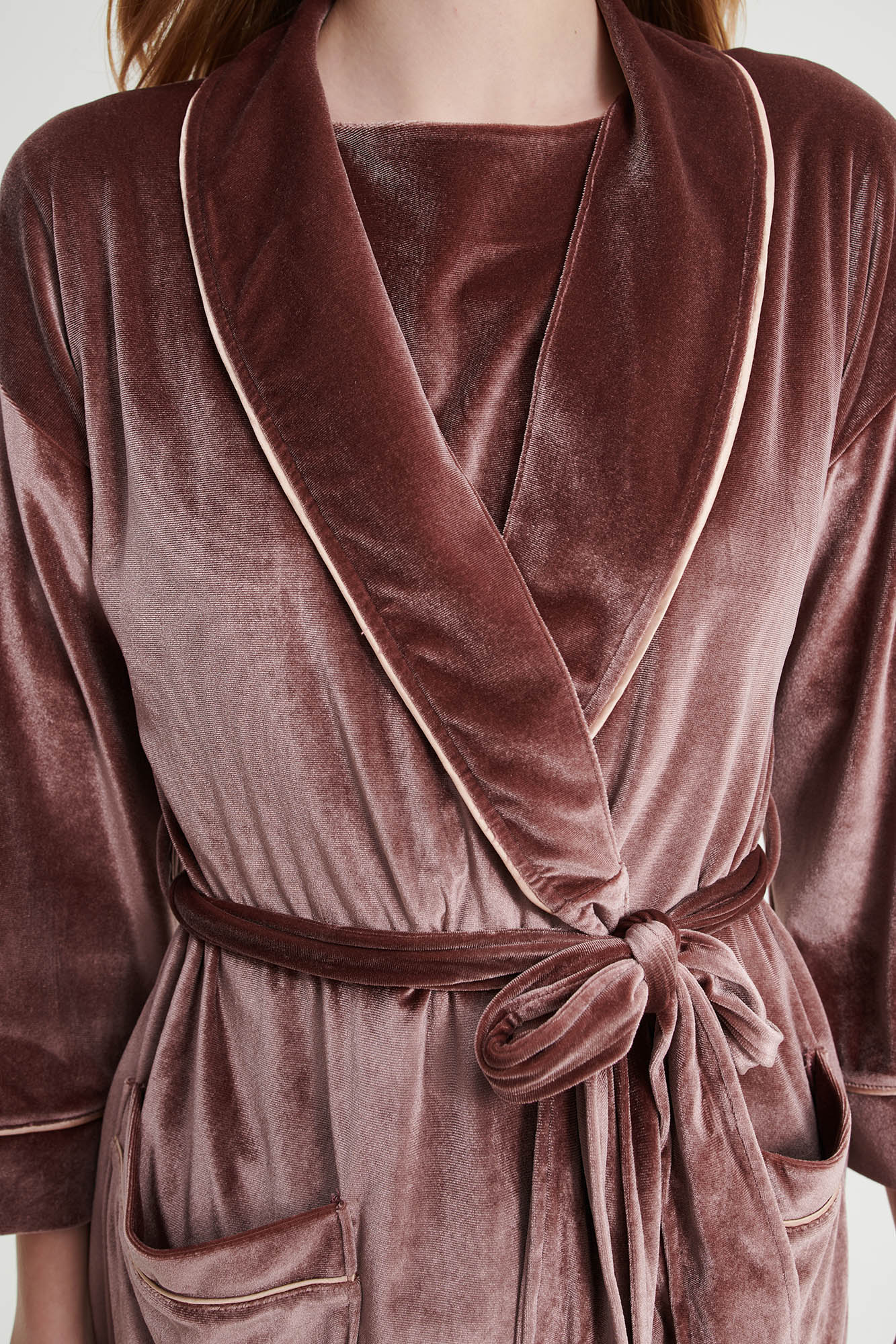 Vamp - Μονόχρωμη Σταυρωτή Ρόμπα