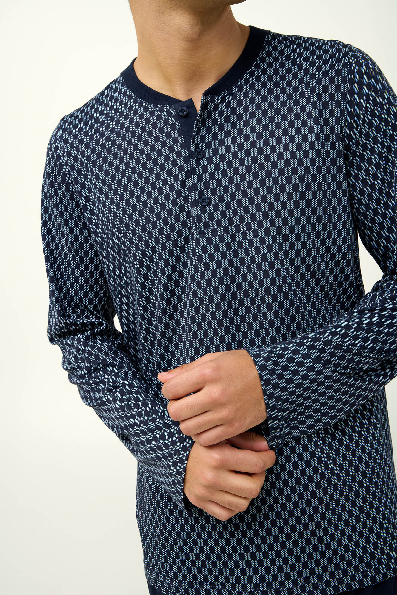 Vamp - Ανδρική Βαμβακερή Πυτζάμα με Πατιλέτα