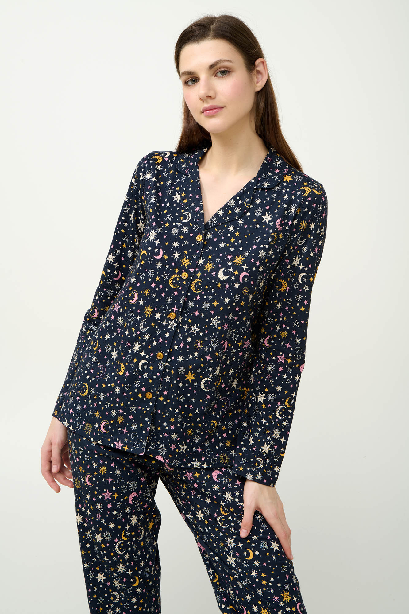 Vamp - Γυναικεία Βαμβακερή Κουμπωτή Πυτζάμα