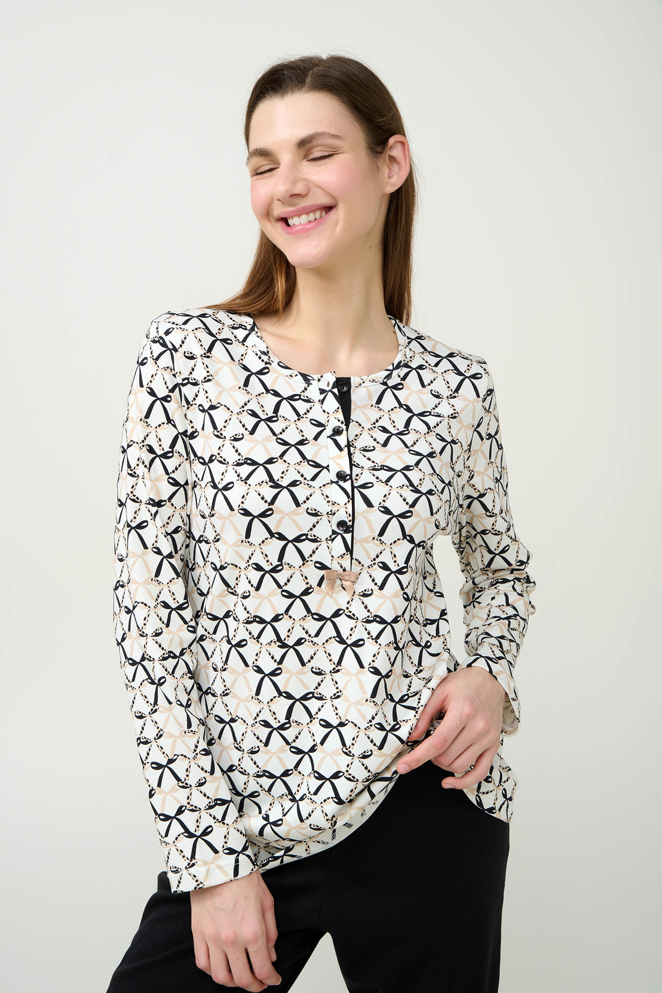 Vamp - Βαμβακερή Γυναικεία Πυτζάμα με Πατιλέτα