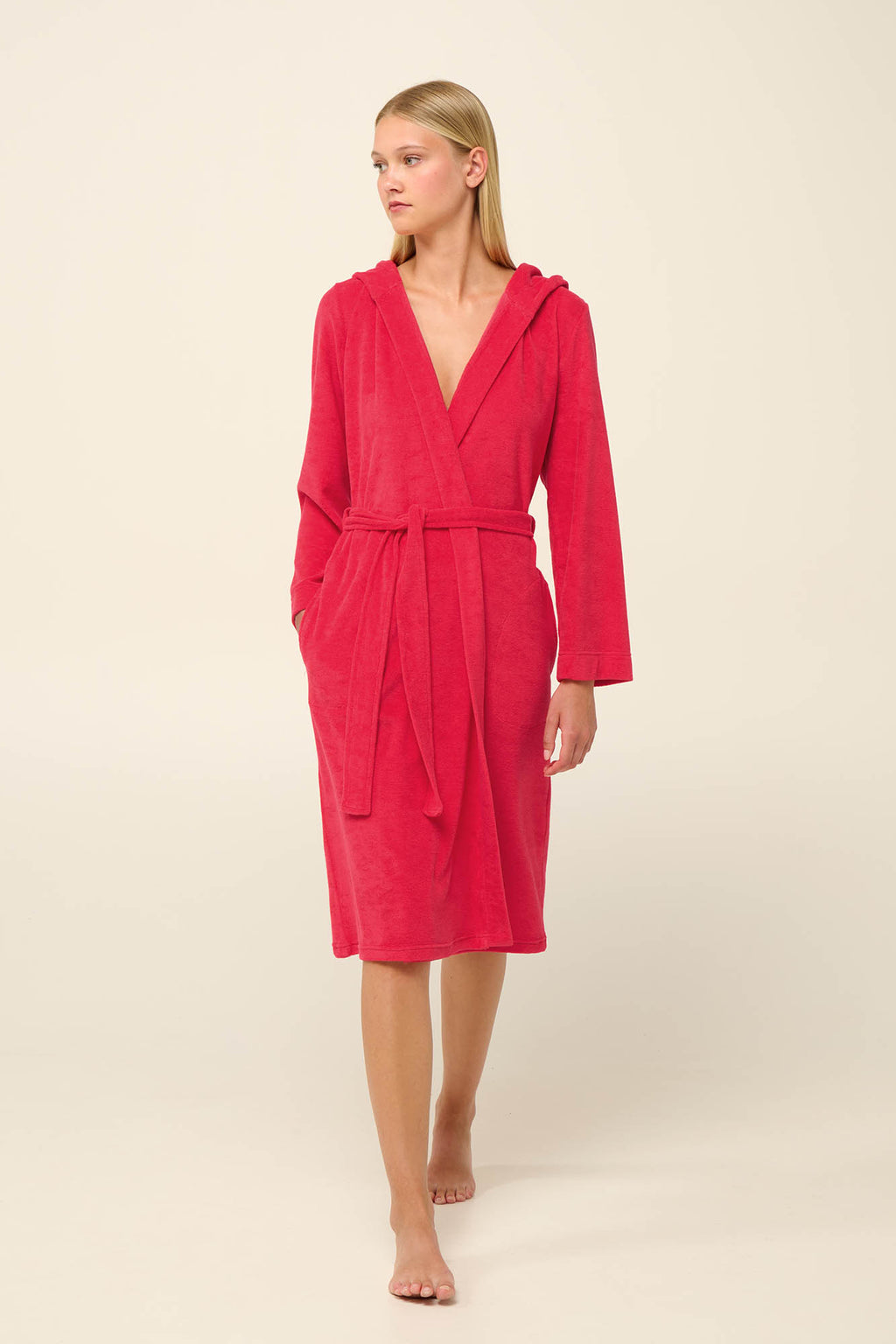 Vamp - Μονόχρωμη Frottee Γυναικεία Ρόμπα