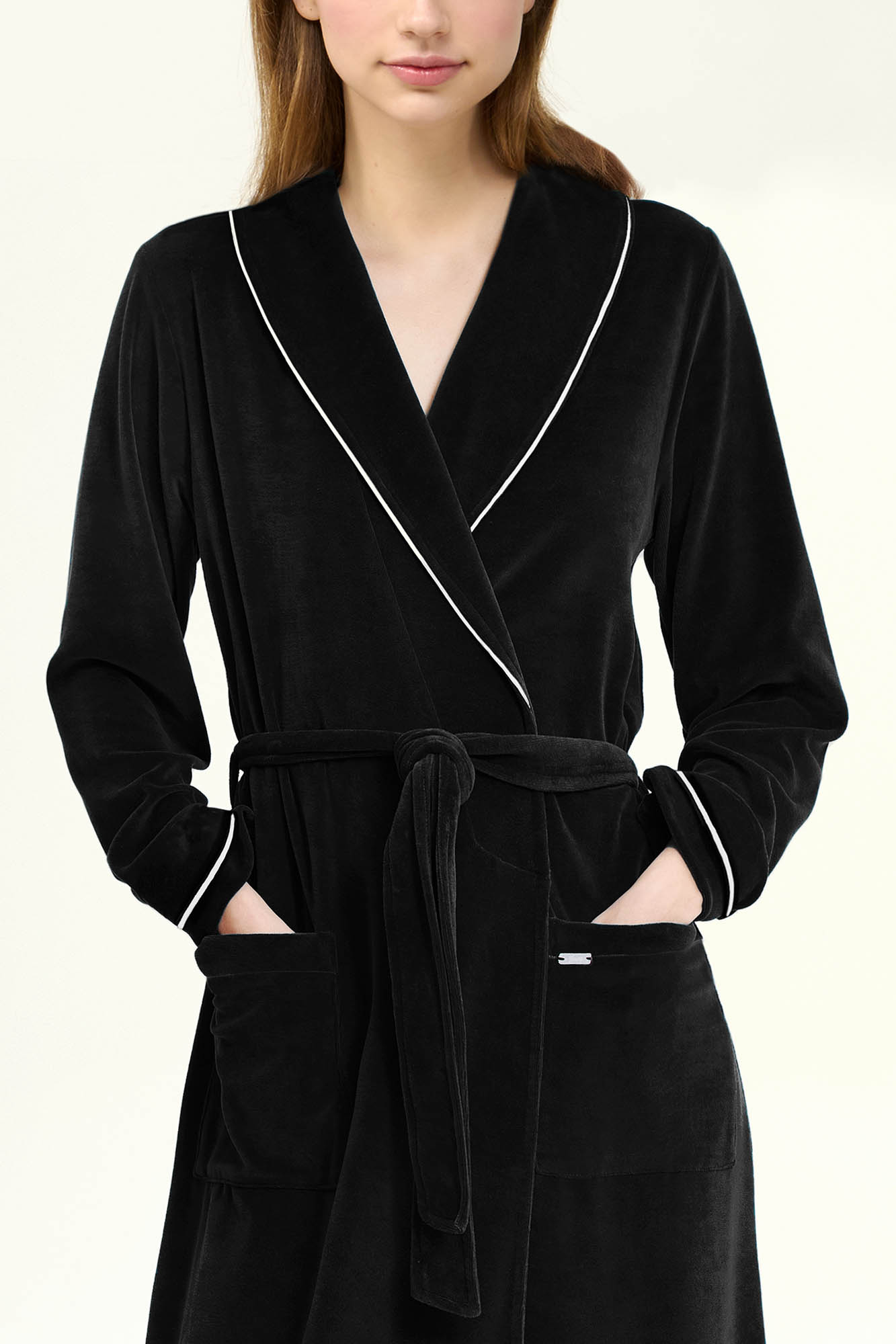 Vamp - Γυναικεία Σταυρωτή Velvet Ρόμπα