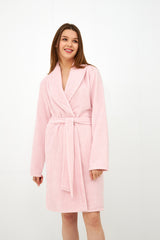 Harmony - Ρόμπα Μονόχρωμη Bamboo/Cotton Σταυρωτή Pink