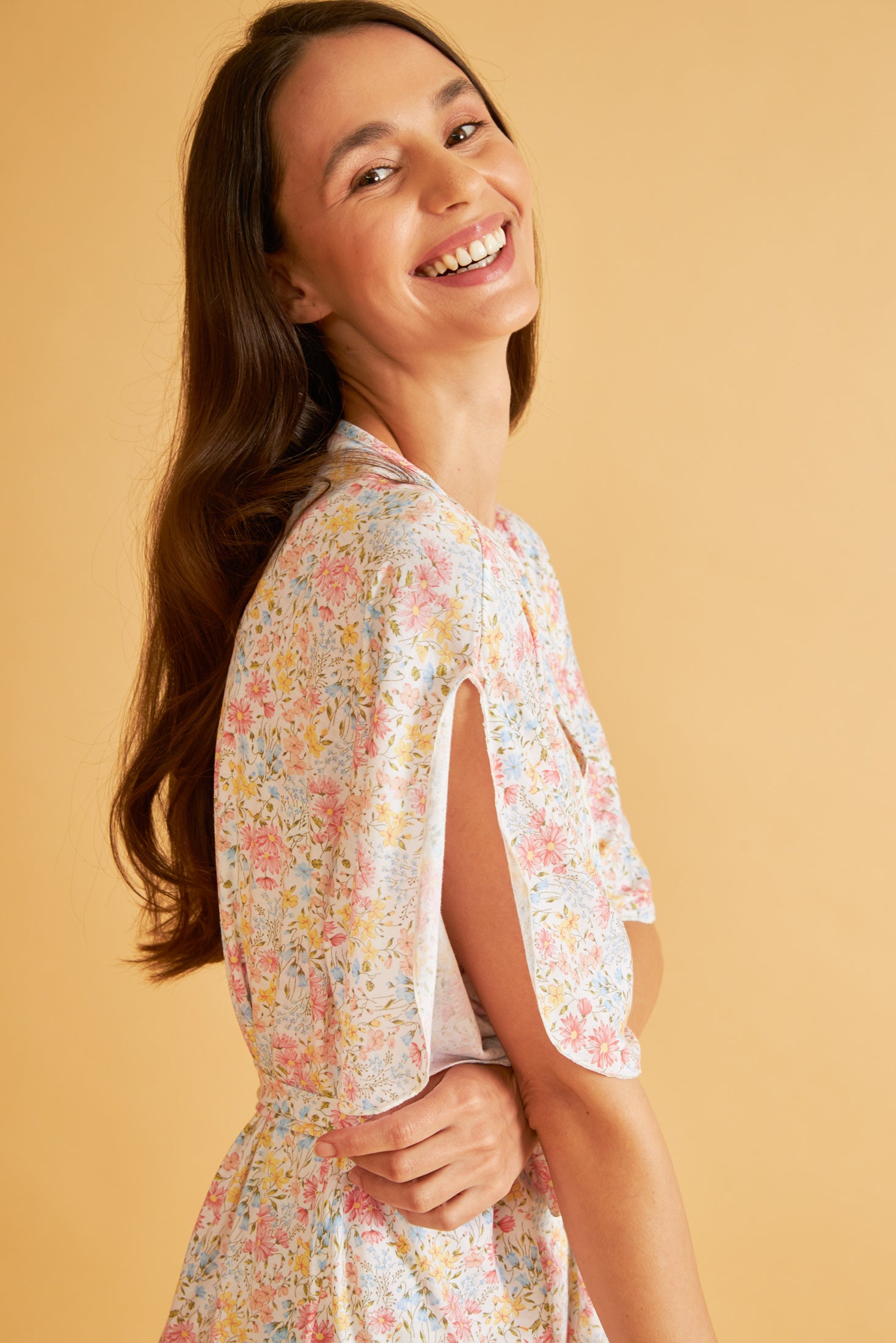 Harmony - Γυναικεία Ρόμπα Cotton/Modal Εμπριμέ