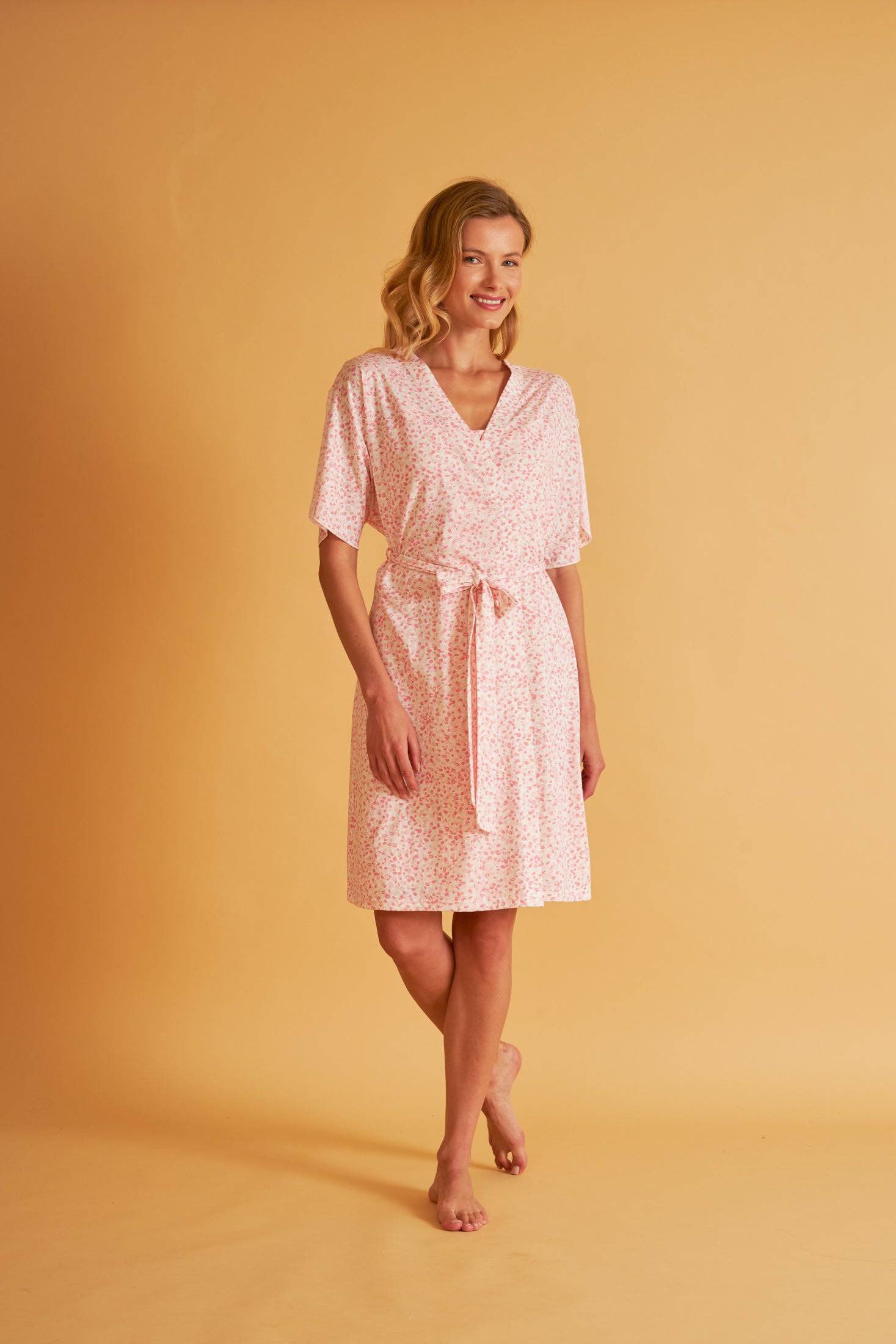 Harmony - Γυναικεία Ρόμπα Cotton/Modal Εμπριμέ