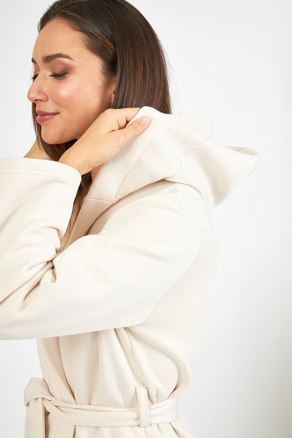 Harmony - Ρόμπα Φούτερ Σταυρωτή Με Τσεπάκια Sand