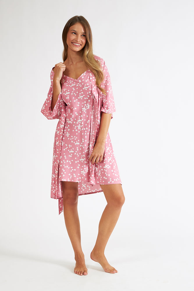 Harmony - Ρόμπα Εμπριμέ Rayon Viscose Σταυρωτή