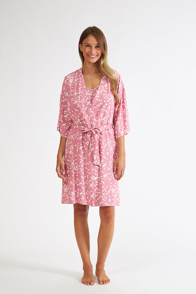 Harmony - Ρόμπα Εμπριμέ Rayon Viscose Σταυρωτή