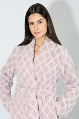 Harmony - Fleece Ζακάρ Ρόμπα Midi Σταυρωτή  Lilac