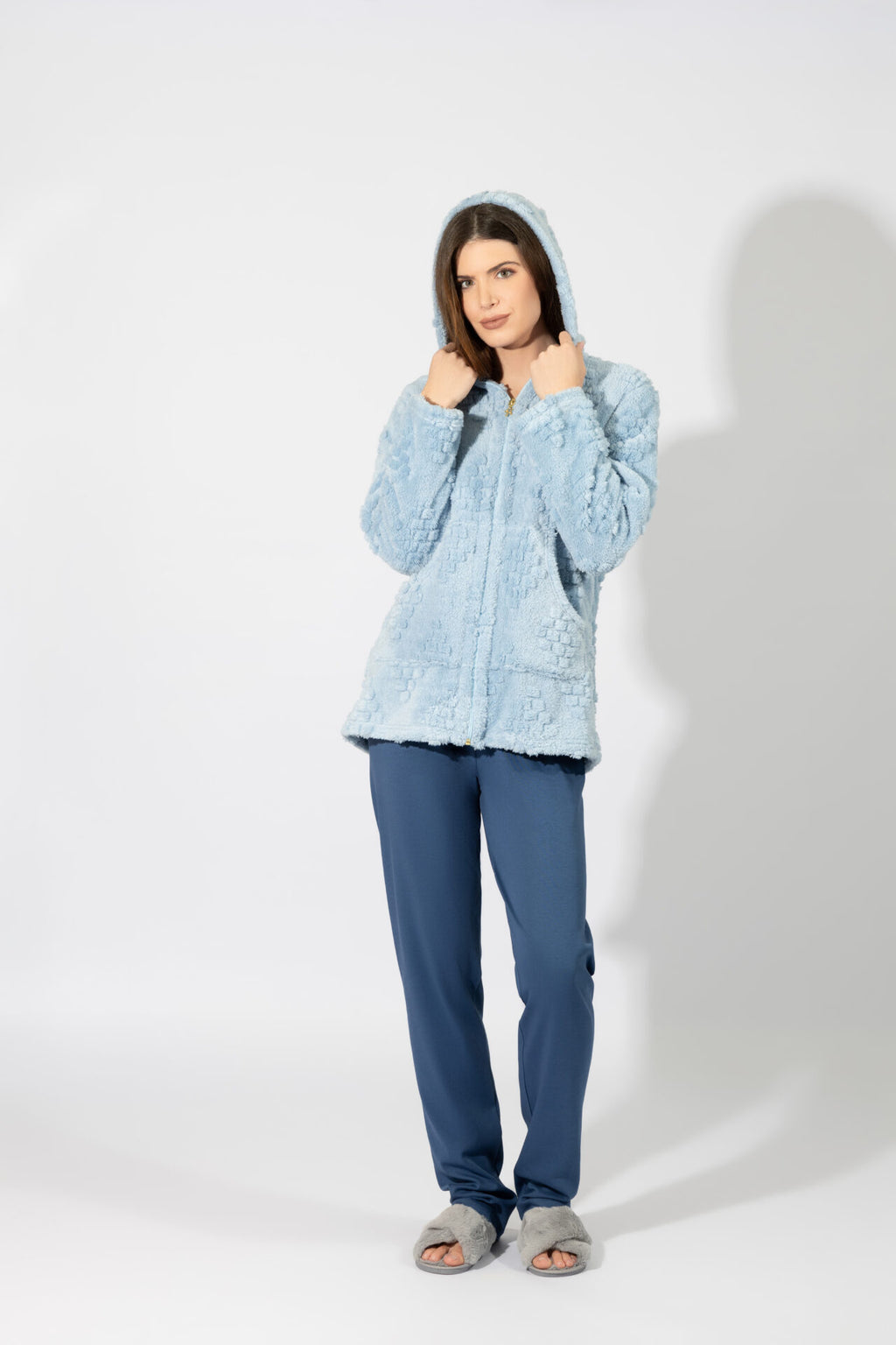 Harmony - Fleece Ζακάρ Ζακέτα Με Κουκούλα  Ciel