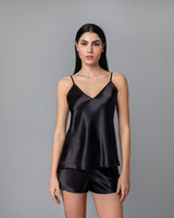 MilenaByParis - Πολυτελές Σατέν Babydoll με Shorts