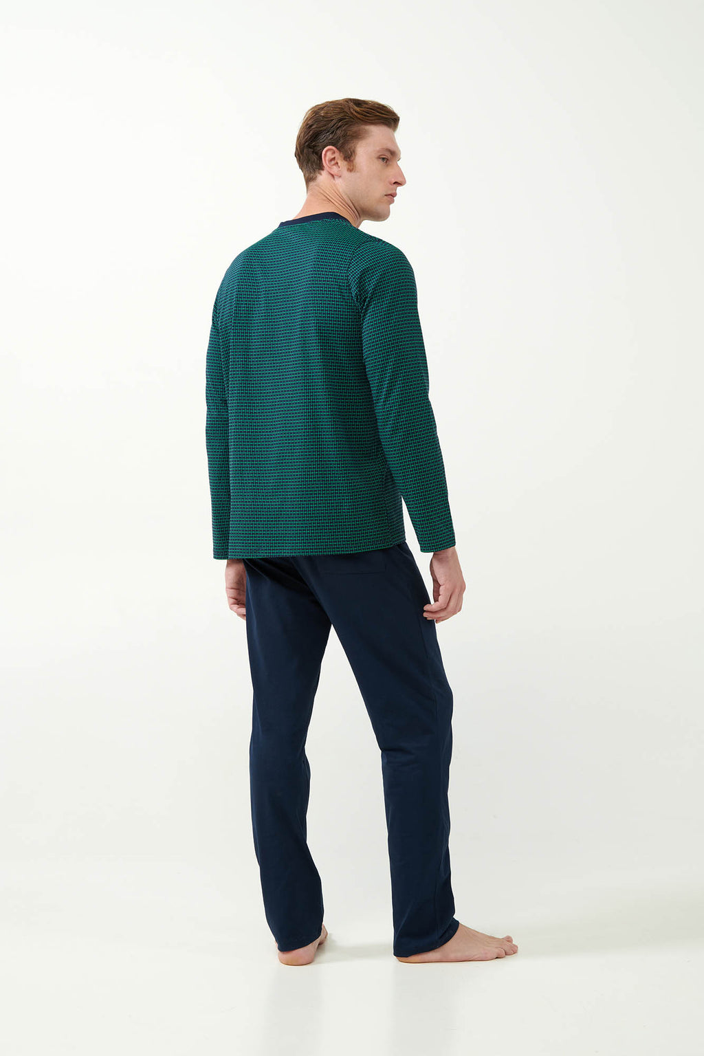 Vamp - Πυτζάμα Jersey με Γεμετρικό Μοτίβο