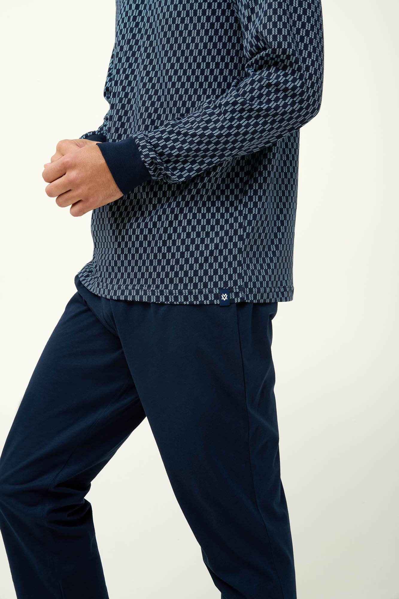 Vamp - Ανδρική Βαμβακερή Πυτζάμα με V Λαιμόκοψη