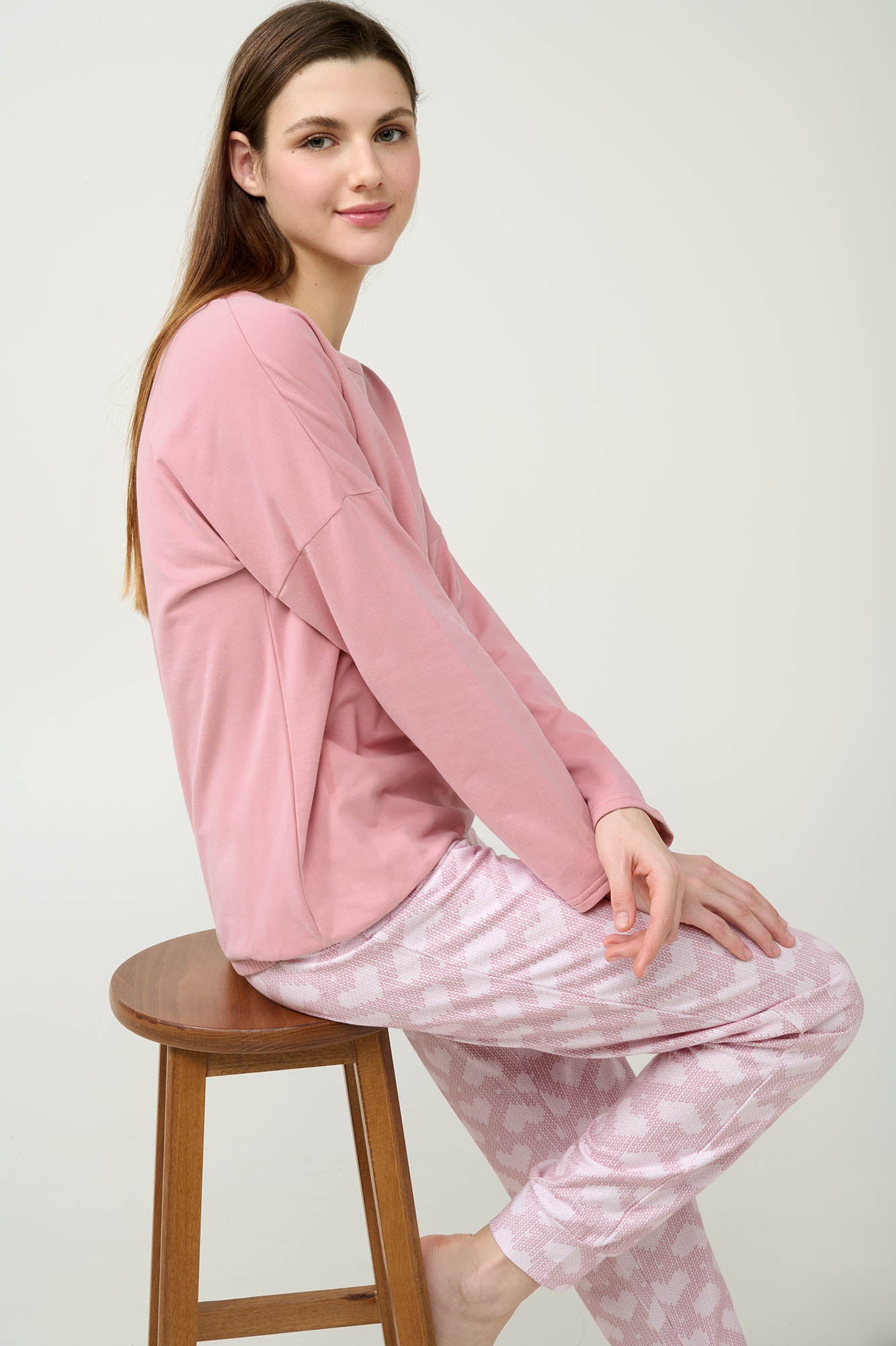 Vamp - Γυναικεία Φούτερ Πυτζάμα με Μανσέτες