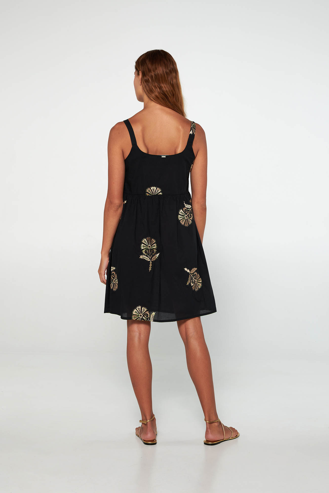 Vamp - Αμάνικο Φόρεμα με Κέντημα