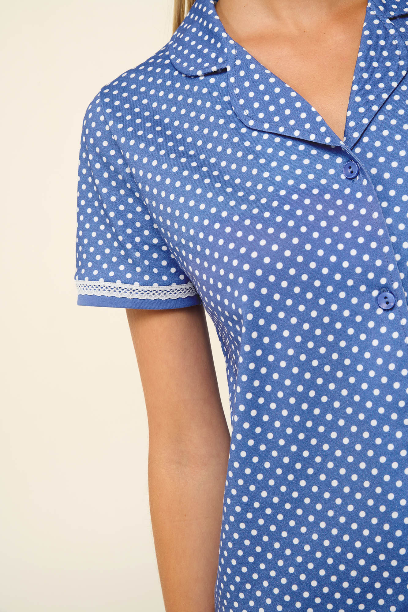 Vamp - Κουμπωτό Καλοκαιρινό Νυχτικό από Βαμβάκι