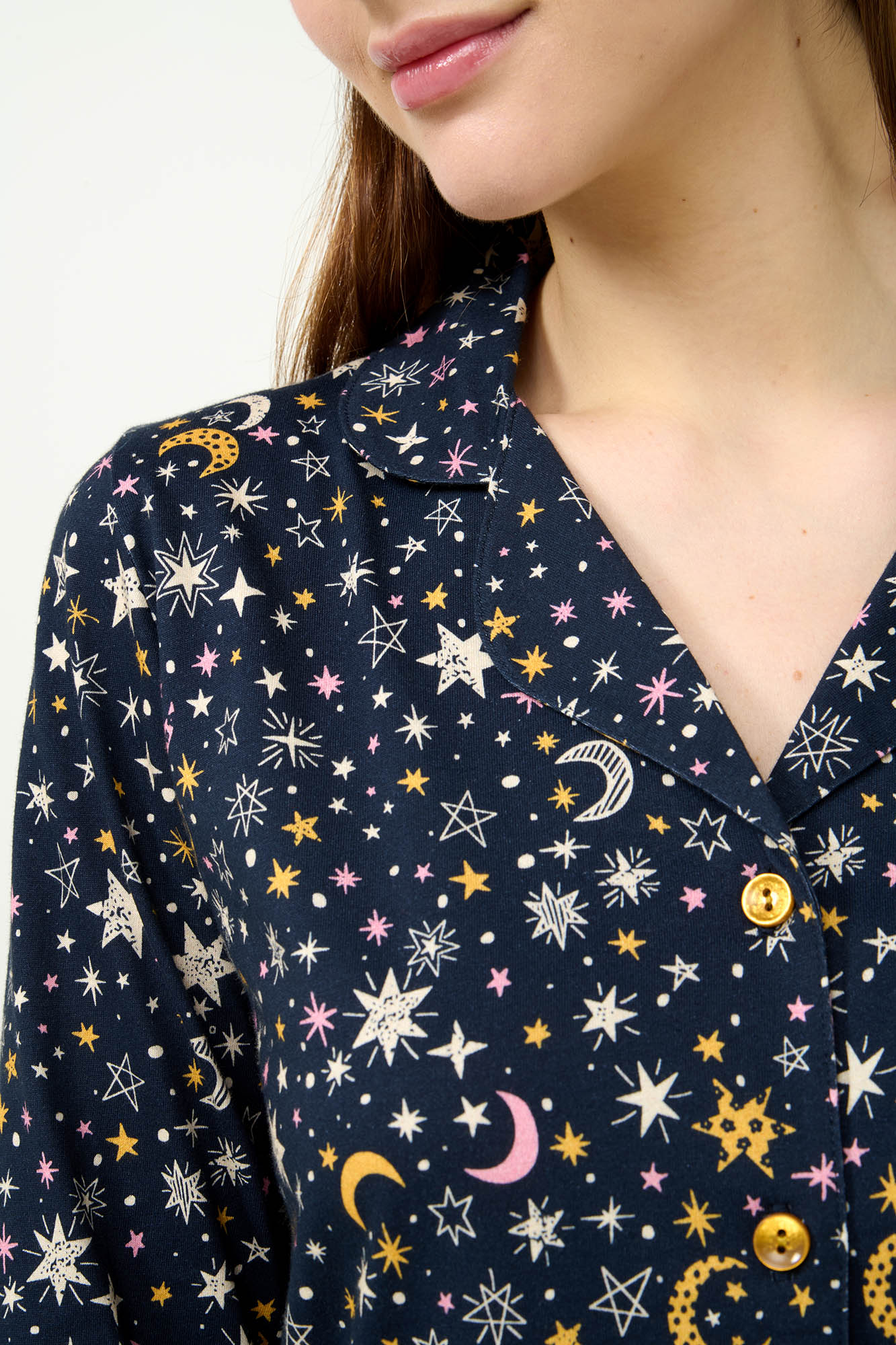 Vamp - Γυναικεία Βαμβακερή Κουμπωτή Πυτζάμα