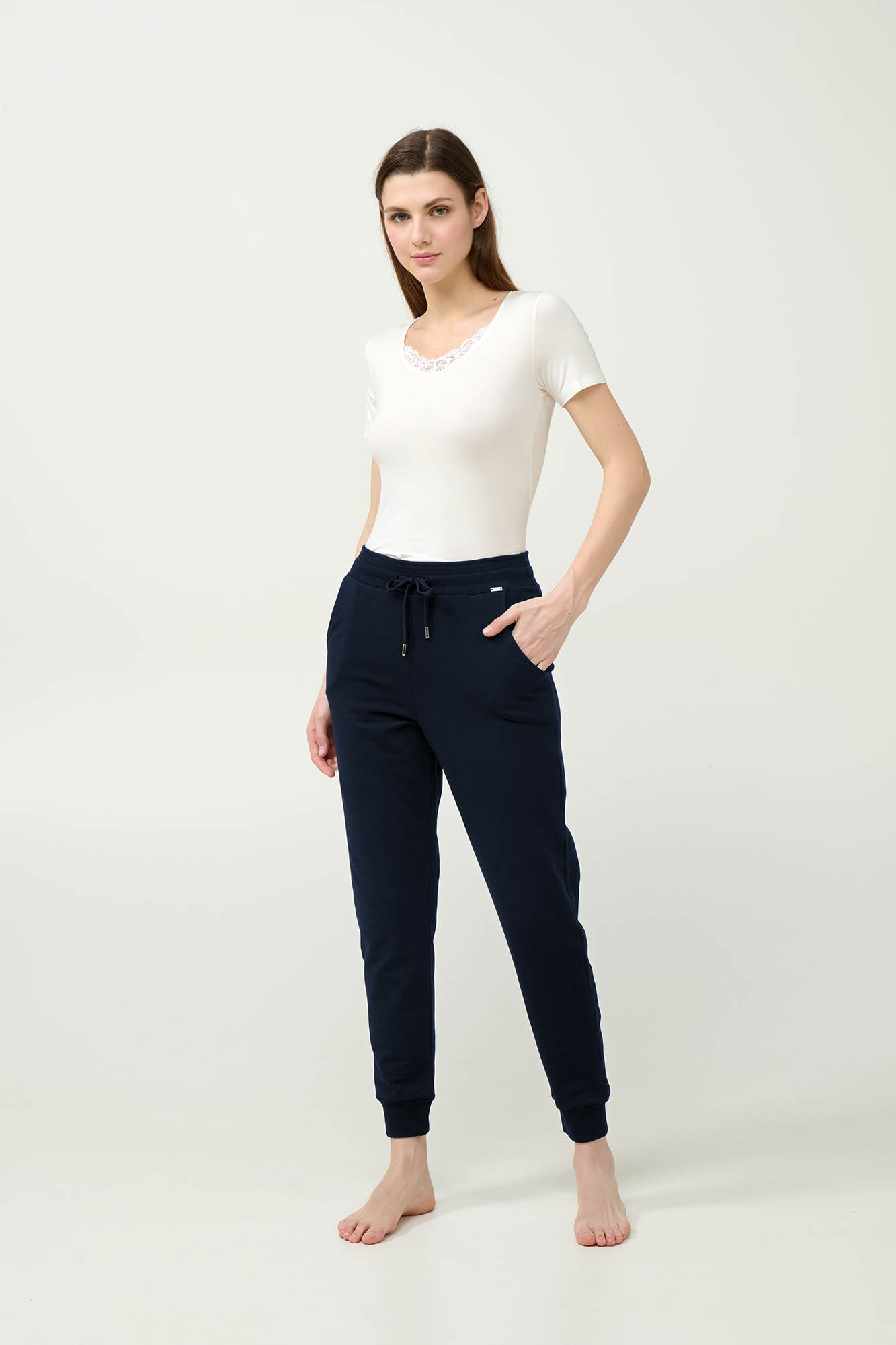 Vamp - Γυναικείο Φούτερ Παντελόνι με Μανσέτες