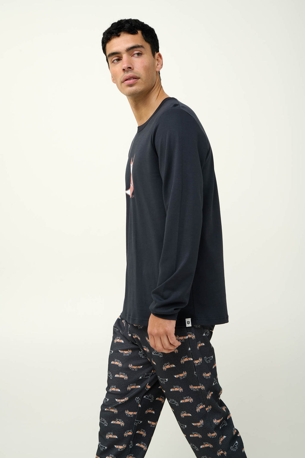 Vamp - Ανδρική Βαμβακερή Πυτζάμα με Μανσέτες