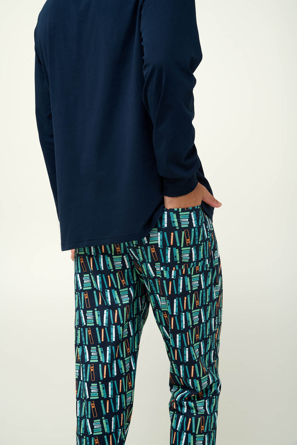 Vamp - Ανδρική Βαμβακερή Πυτζάμα με Μανσέτες