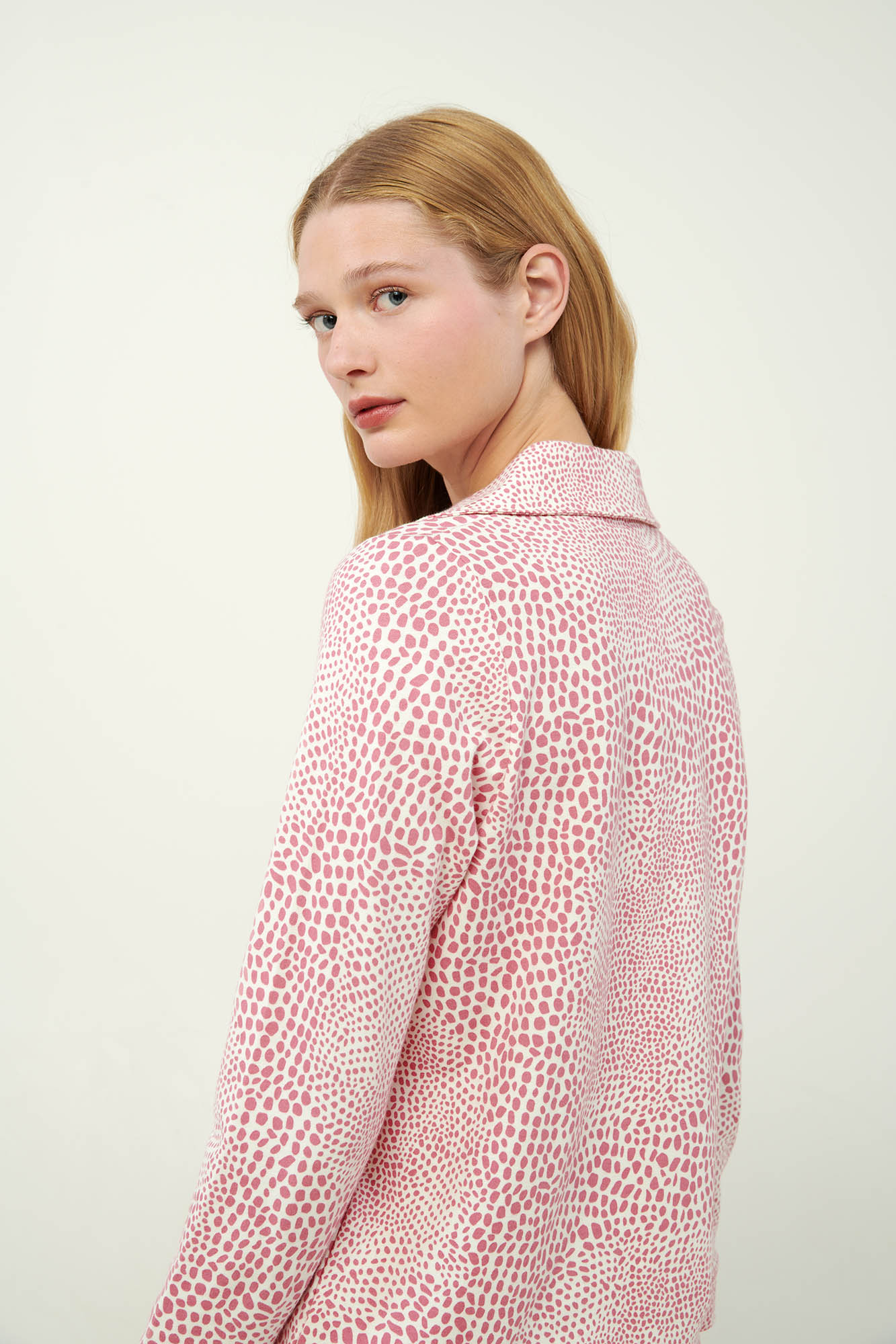 Vamp - Κουμπωτή Πυτζάμα Φούτερ με Λεοπάρ Μοτίβο