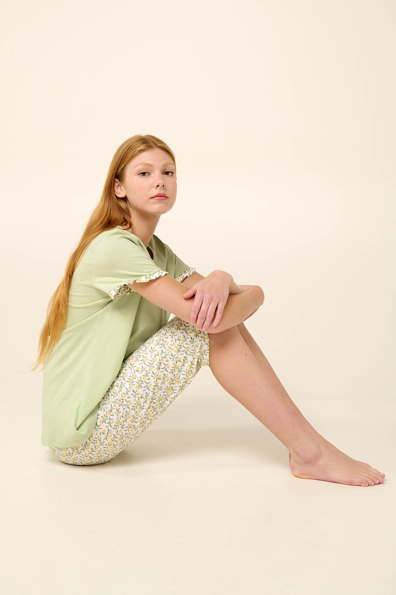 Vamp - Βαμβακερή Γυναικεία Πυτζάμα με Σούρες